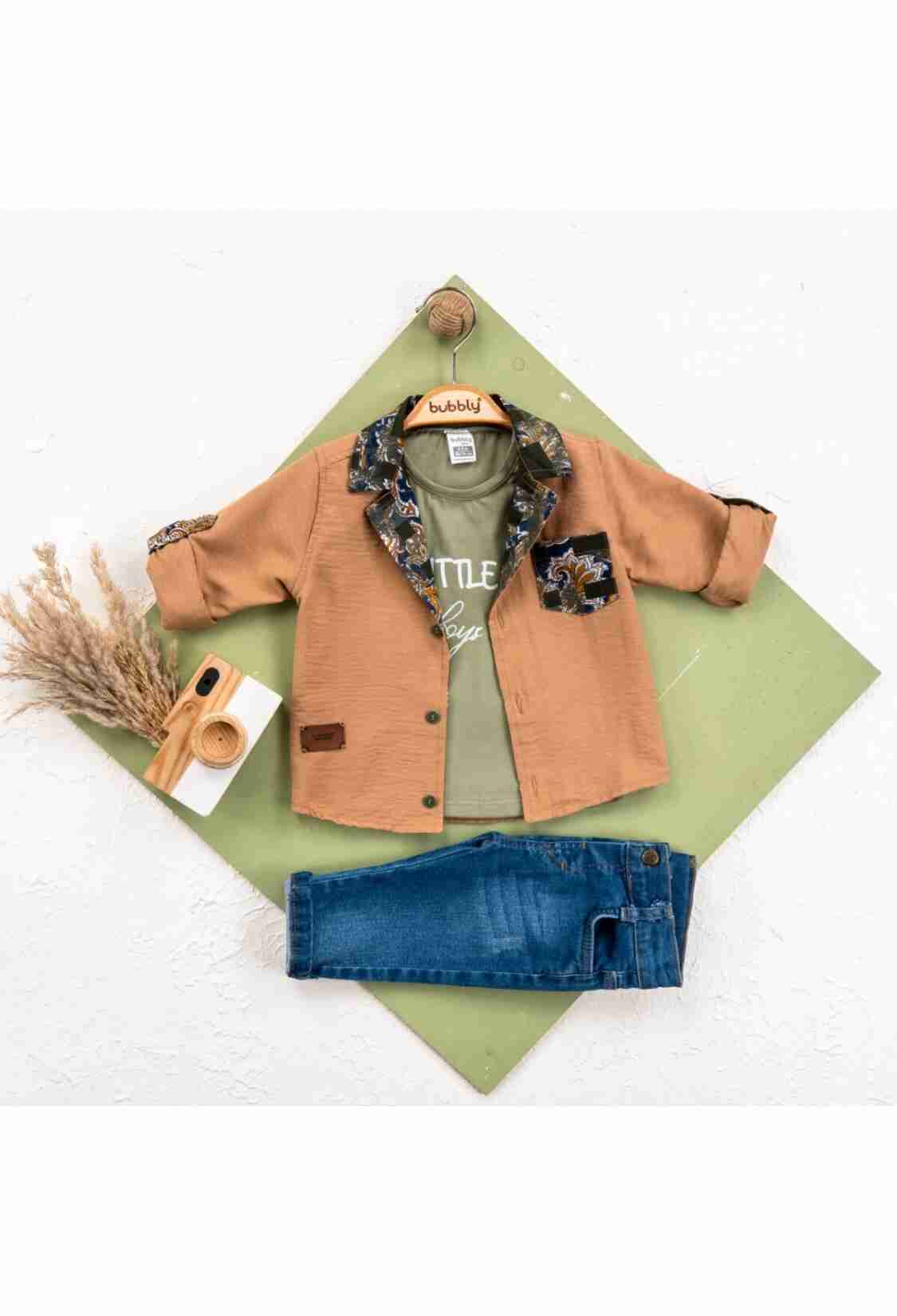 Baby Sets - Toptan Bebek 3' lü Gömlek Pantolon Takım 6-24M 2035-451 - Brand: Bubbly - Kids & Bby Clothes From TheBS Kids Turkey