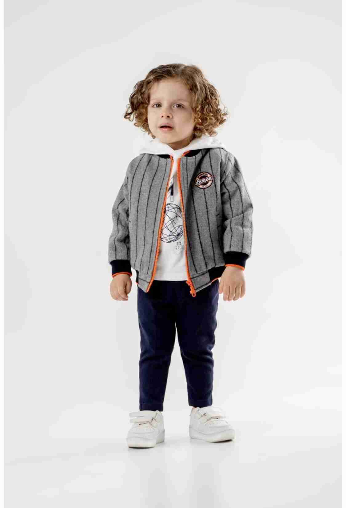 Baby Sets - Toptan Bebek 3'lü Ceket Tişört ve Pantolon Takım 9-24M 1015-9941 - Brand: Lemon - Kids & Bby Clothes From TheBS Kids Turkey