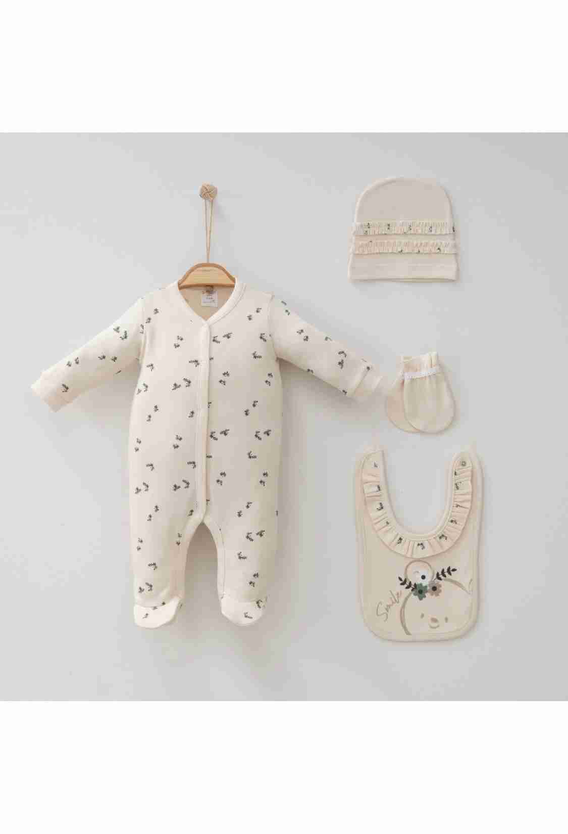 Newborn - Toptan Bebek 4'lü Yenidoğan Takımı 0-3M 2043-0086 - Brand: Gümüş Baby - Kids & Bby Clothes From TheBS Kids Turkey