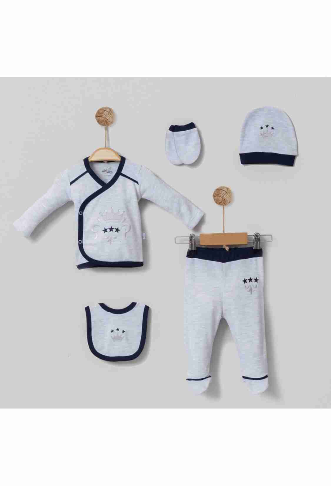 Baby Sets - Toptan Bebek 5'li Yeni Doğan Takım 0-6M 2019-5017 - Brand: Miniborn - Kids & Bby Clothes From TheBS Kids Turkey