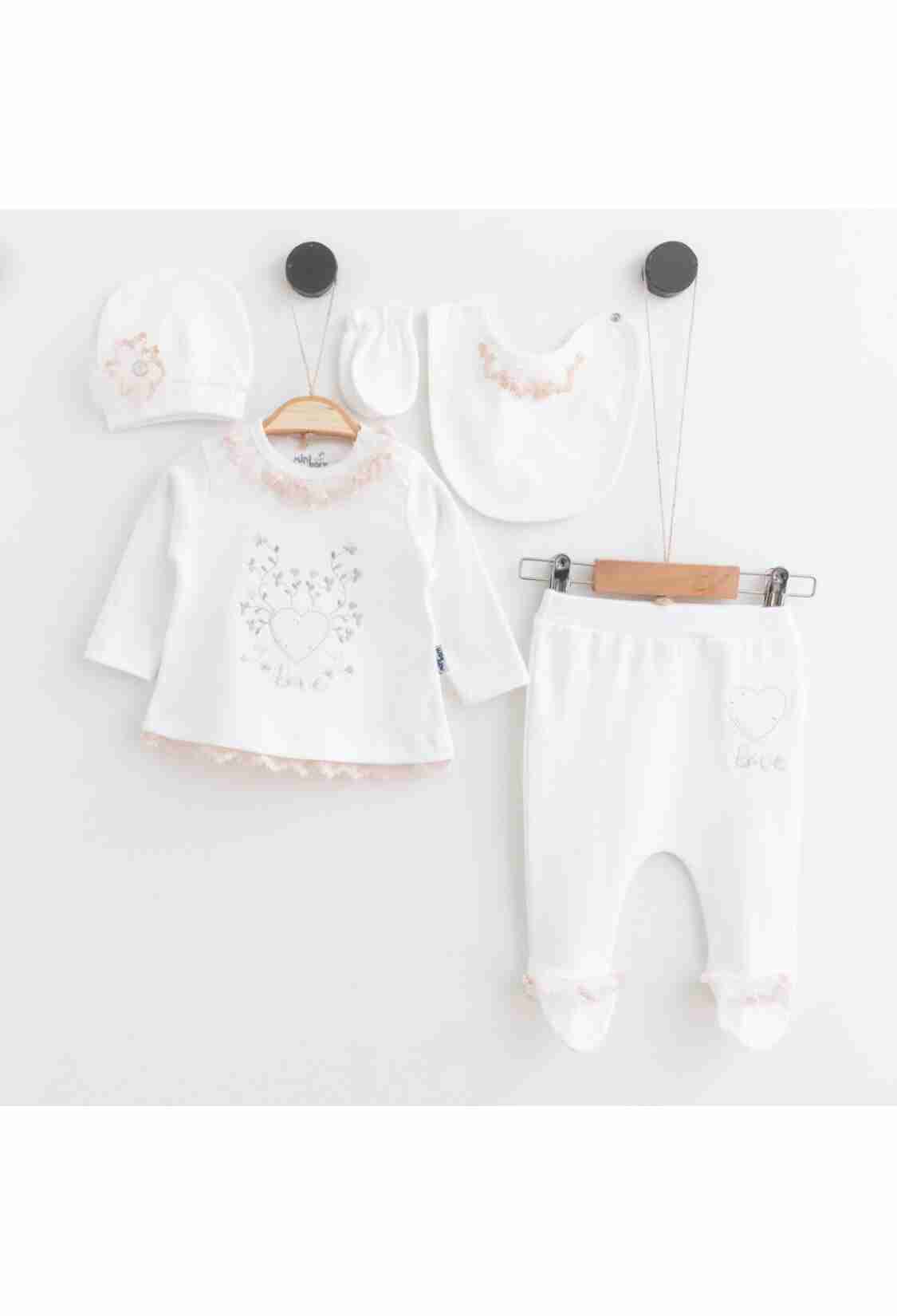 Baby Sets - Toptan Bebek 5'li Yenidoğan Takım 0-6M 2019-2210 - Brand: Miniborn - Kids & Bby Clothes From TheBS Kids Turkey