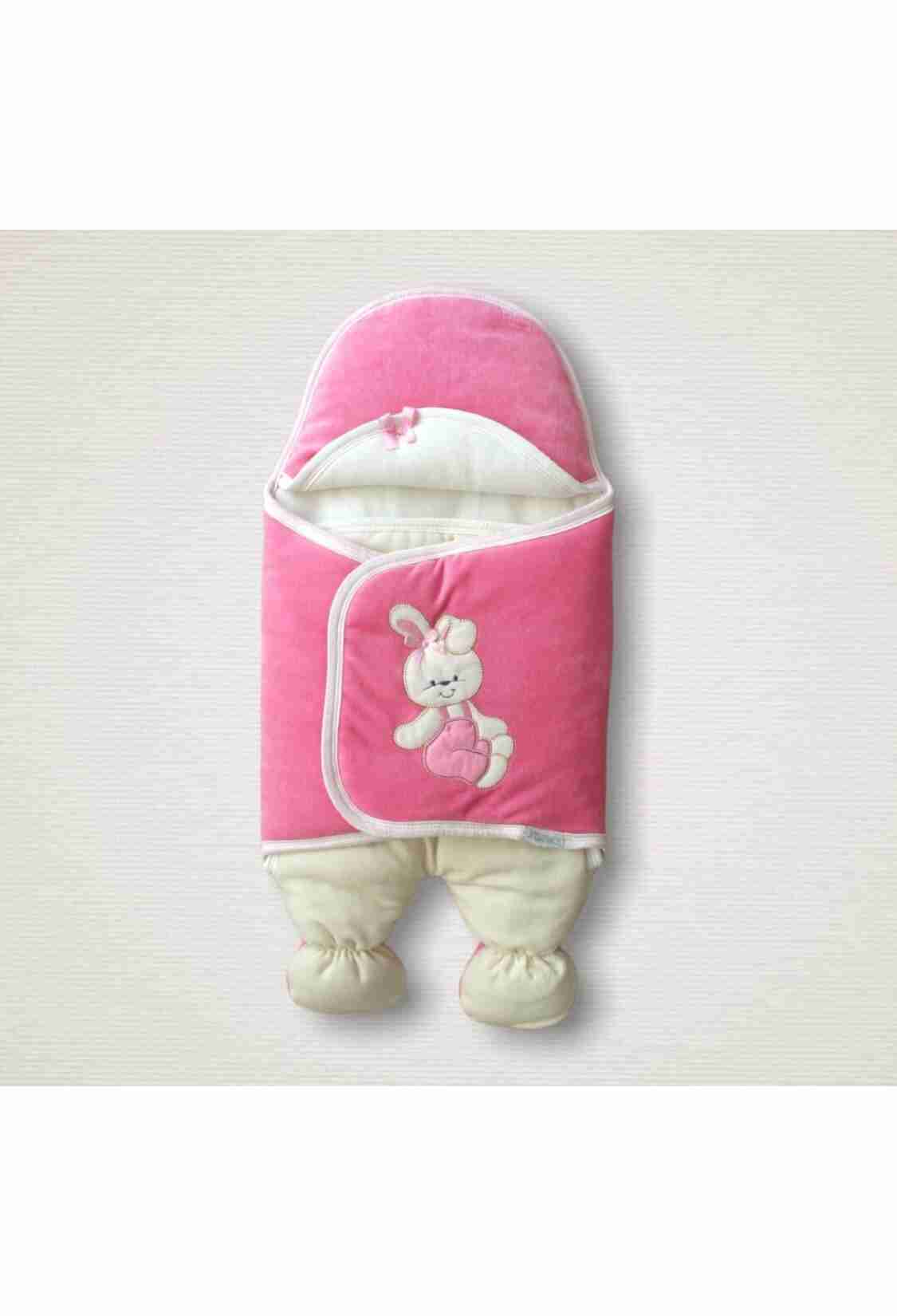 Sleep Products - Toptan Bebek Kadife Ayıcıklı Ayaklı Kundak 0-9M 1074-45133 - Brand: Tomuycuk - Kids & Bby Clothes From TheBS Kids Turkey