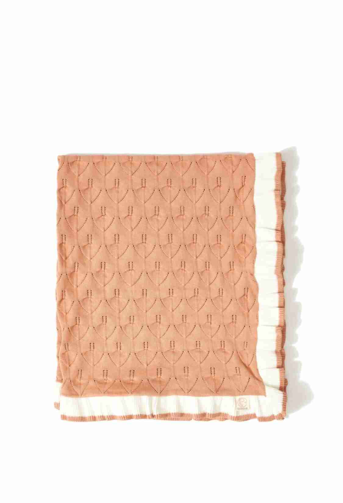 Sleep Products - Toptan Bebek Organik Pamuklu Fırfırlı Örgü Battaniye 80x90 1061-21018 - Brand: Uludağ Triko - Kids & Bby Clothes From TheBS Kids Turkey