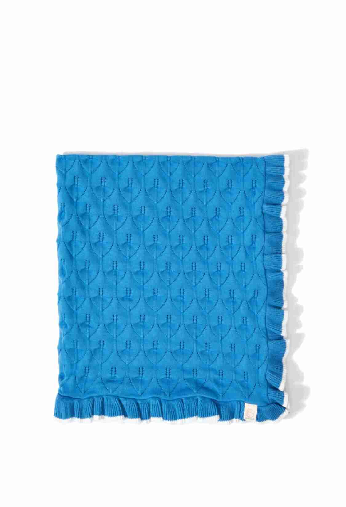 Sleep Products - Toptan Bebek Organik Pamuklu Fırfırlı Örgü Battaniye 80x90 1061-21018 - Brand: Uludağ Triko - Kids & Bby Clothes From TheBS Kids Turkey