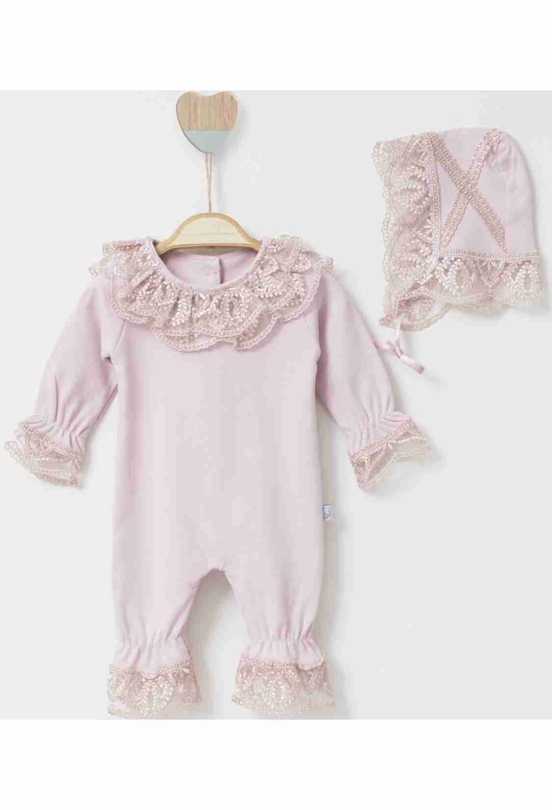 Baby Rompers and Overalls - Toptan Bebek Tulum ve Şapka Takım 0-6M 2019-6008 - Brand: Miniborn - Kids & Bby Clothes From TheBS Kids Turkey