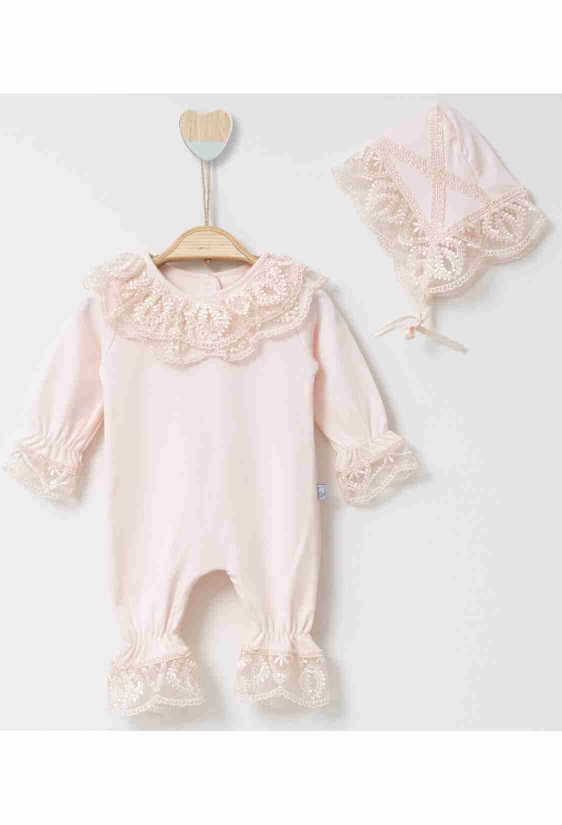 Baby Rompers and Overalls - Toptan Bebek Tulum ve Şapka Takım 0-6M 2019-6008 - Brand: Miniborn - Kids & Bby Clothes From TheBS Kids Turkey