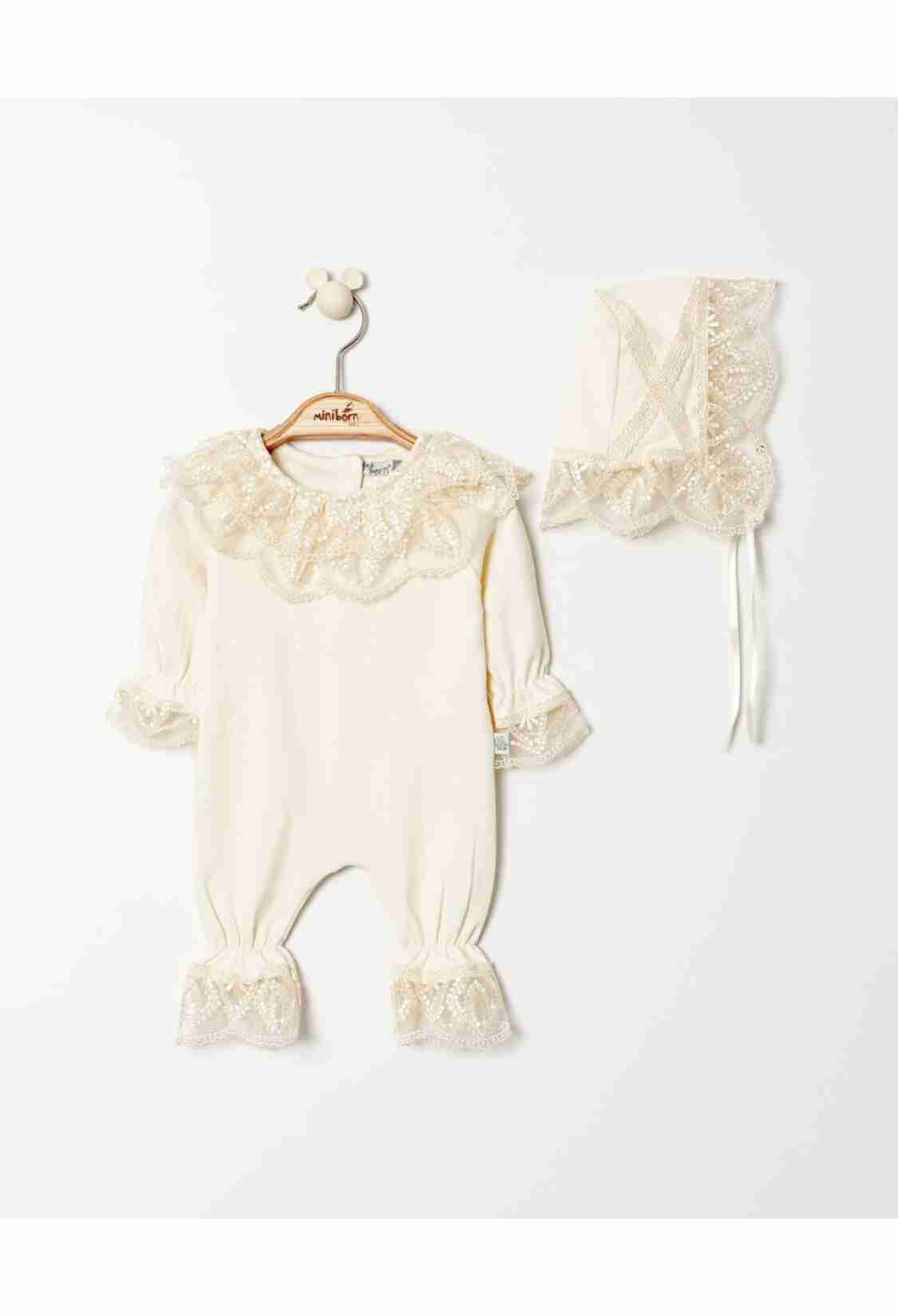 Baby Rompers and Overalls - Toptan Bebek Tulum ve Şapka Takım 0-6M 2019-6008 - Brand: Miniborn - Kids & Bby Clothes From TheBS Kids Turkey