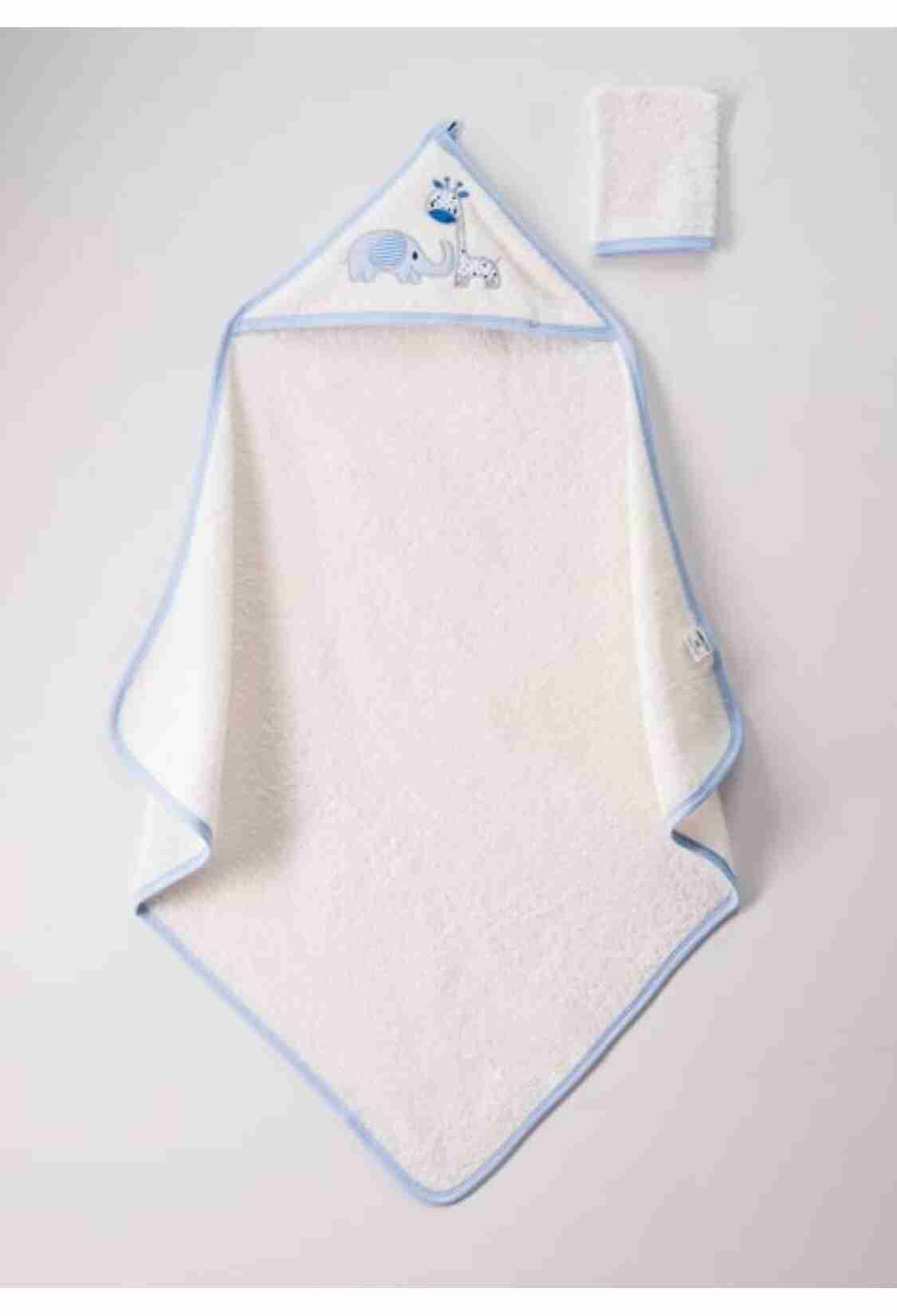 Towel and Bathrobe - Toptan Bebek Unisex 2'li Banyo Takımı ve Havlusu 75x80 1072-354 - Brand: Ramel Kids - Kids & Bby Clothes From TheBS Kids Turkey