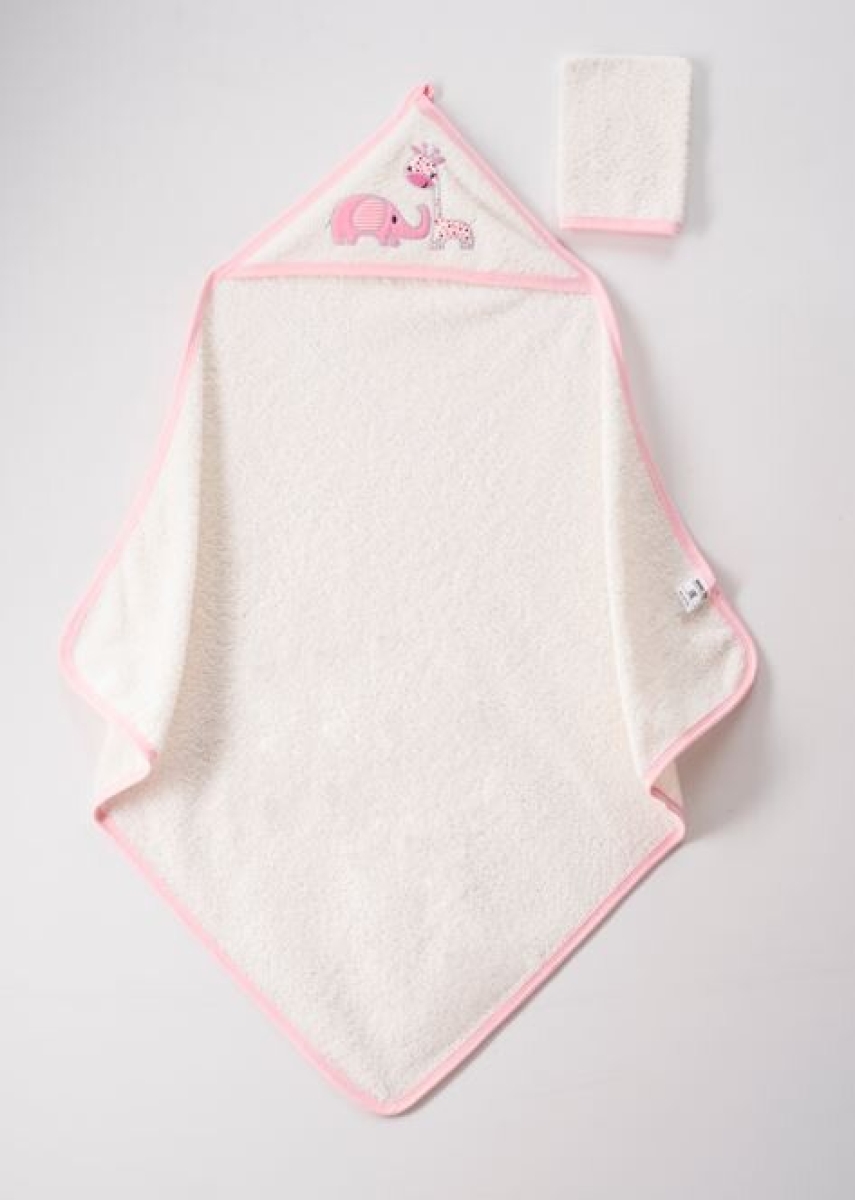 Towel and Bathrobe - Toptan Bebek Unisex 2'li Banyo Takımı ve Havlusu 75x80 1072-354 - Brand: Ramel Kids - Kids & Bby Clothes From TheBS Kids Turkey