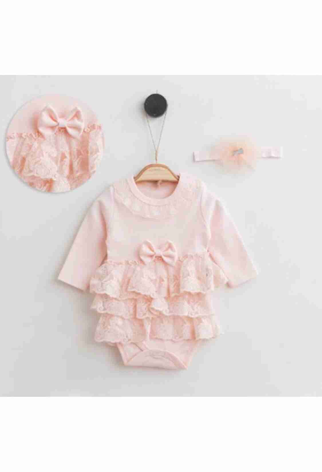 Newborn - Toptan Bebek Zıbın ve Saç Bandanası Takım 0-12M 2019-2051 - Brand: Miniborn - Kids & Bby Clothes From TheBS Kids Turkey