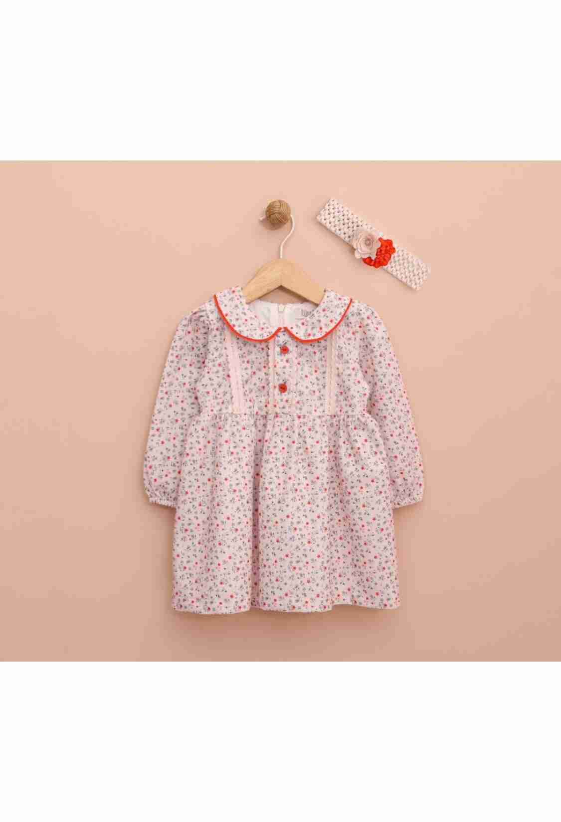 Baby Dress - Toptan Çiçek Desenli Kız Bebek Elbise 6-18M 1049-6550 - Brand: Lilax - Kids & Bby Clothes From TheBS Kids Turkey