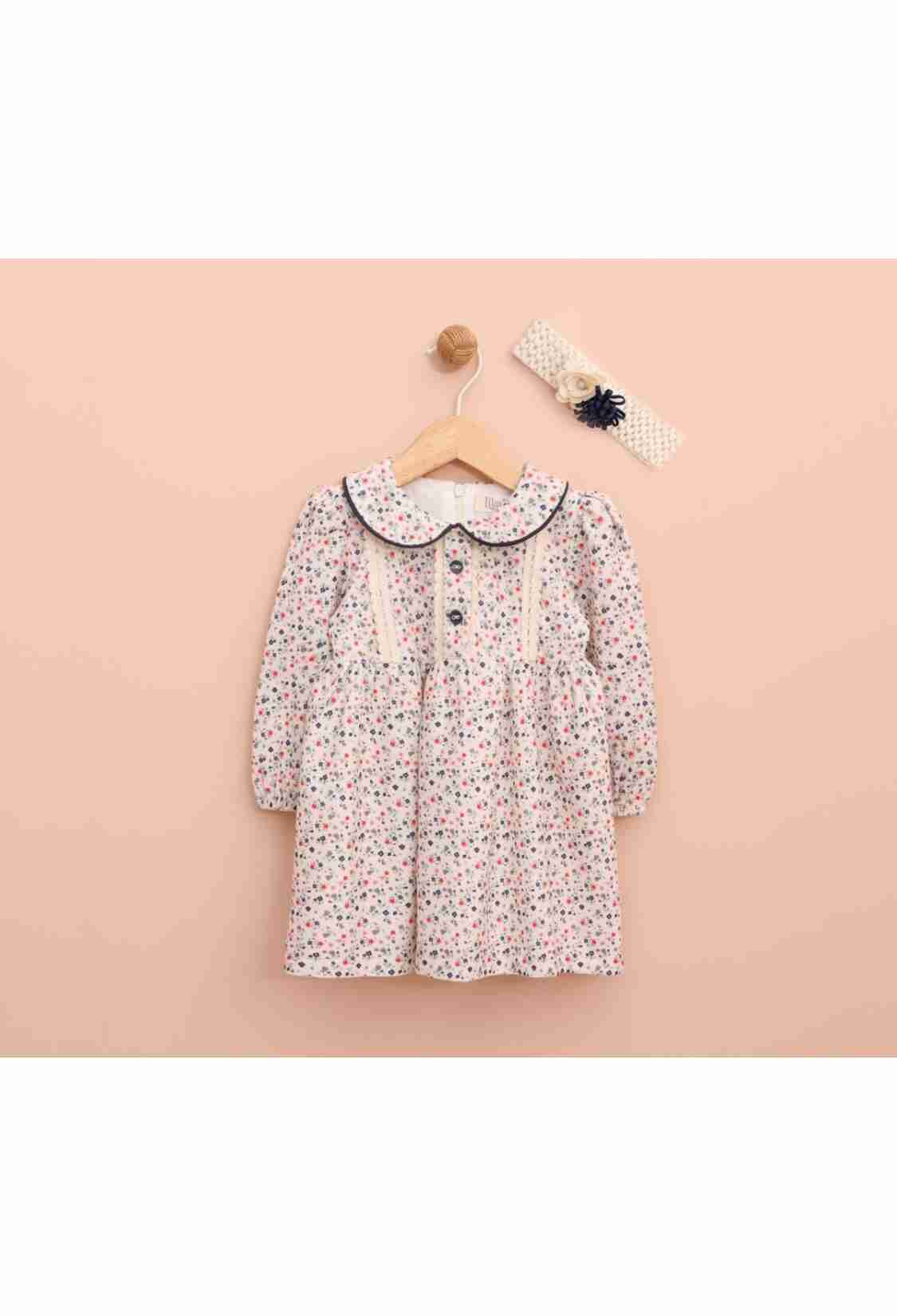 Baby Dress - Toptan Çiçek Desenli Kız Bebek Elbise 6-18M 1049-6550 - Brand: Lilax - Kids & Bby Clothes From TheBS Kids Turkey