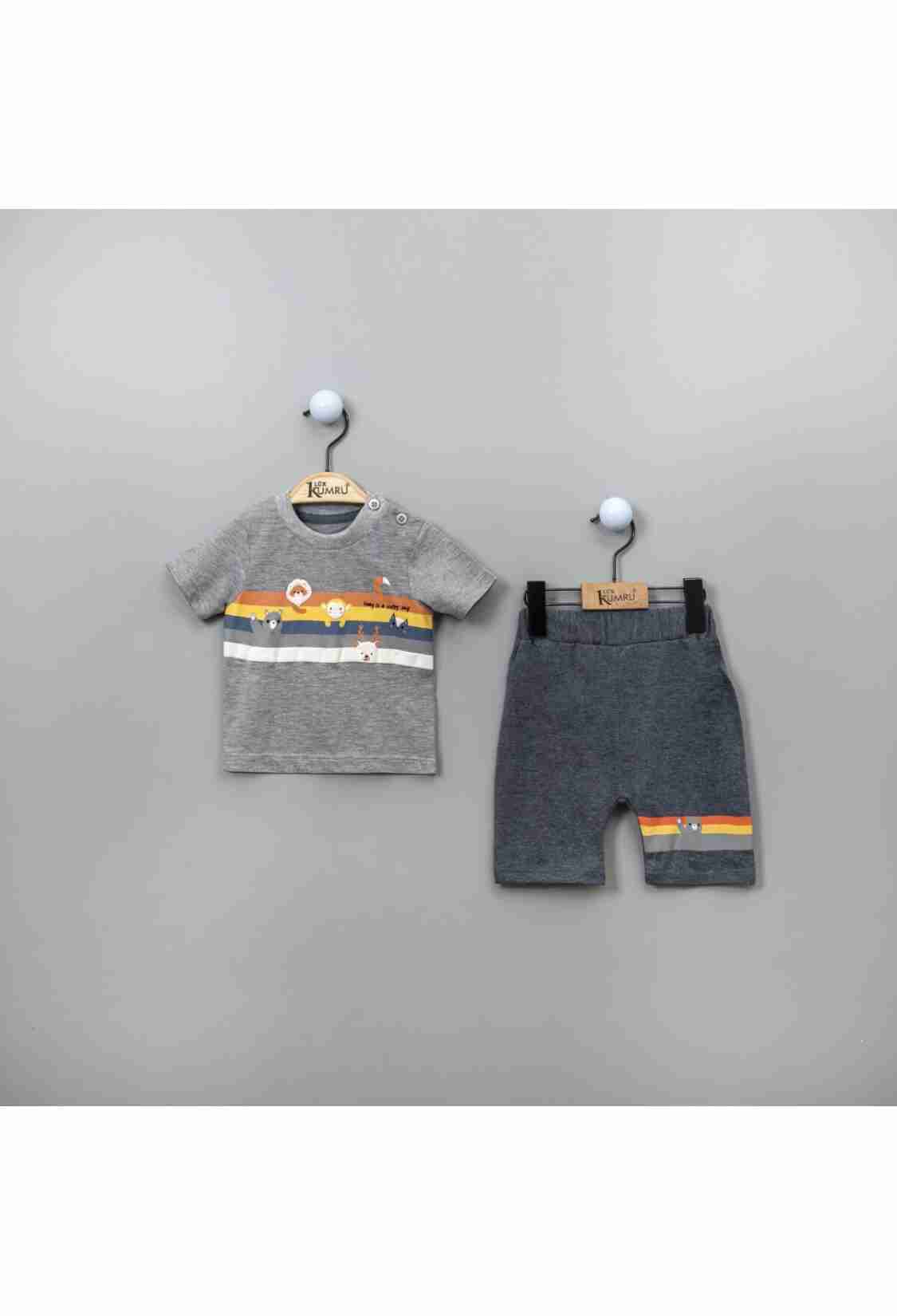 Baby Bottom Clothing - Toptan Erkek Bebek 2'li T-shirt ve Şort Takım 6-18M 1075-3839 - Brand: Kumru Bebe - Kids & Bby Clothes From TheBS Kids Turkey