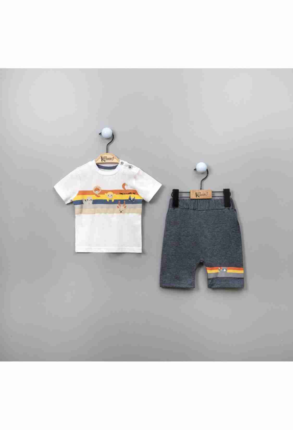 Baby Bottom Clothing - Toptan Erkek Bebek 2'li T-shirt ve Şort Takım 6-18M 1075-3839 - Brand: Kumru Bebe - Kids & Bby Clothes From TheBS Kids Turkey