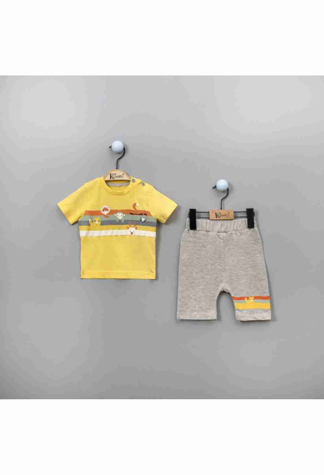 Baby Bottom Clothing - Toptan Erkek Bebek 2'li T-shirt ve Şort Takım 6-18M 1075-3839 - Brand: Kumru Bebe - Kids & Bby Clothes From TheBS Kids Turkey