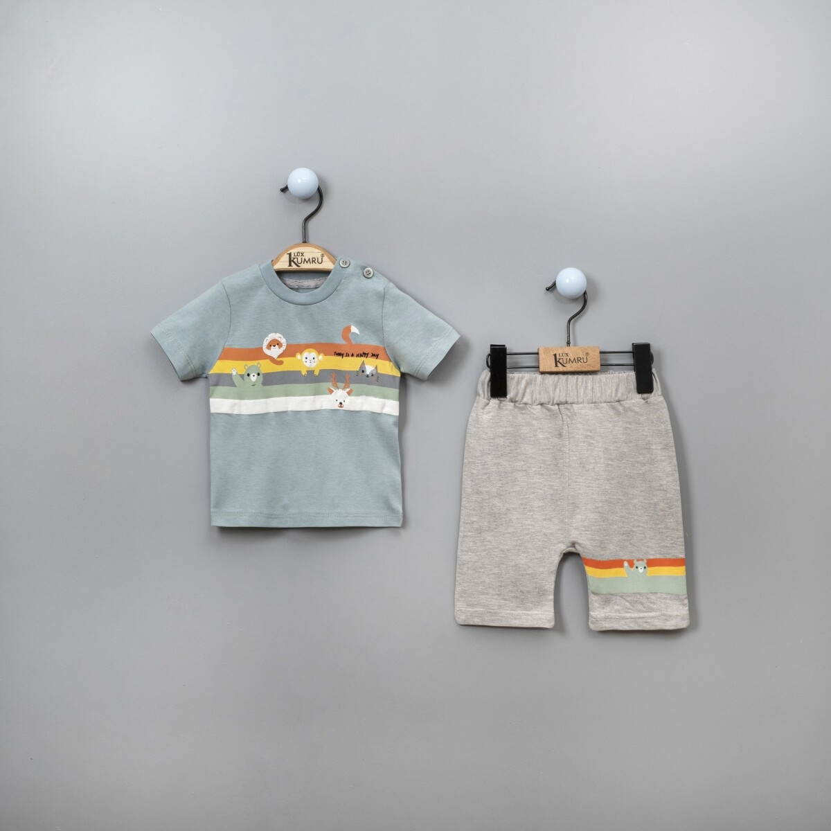 Baby Bottom Clothing - Toptan Erkek Bebek 2'li T-shirt ve Şort Takım 6-18M 1075-3839 - Brand: Kumru Bebe - Kids & Bby Clothes From TheBS Kids Turkey