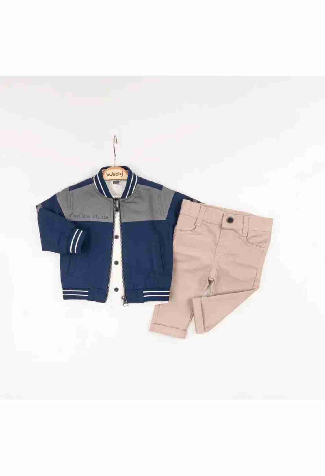 Baby Sets - Toptan Erkek Bebek 3'lü Ceket, Gömlek ve Pantolon Takım 6-24M 2035-389 - Brand: Bubbly - Kids & Bby Clothes From TheBS Kids Turkey