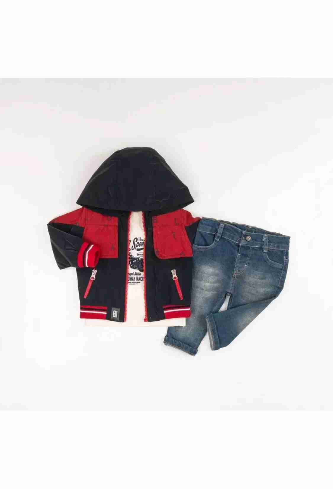 Baby Sets - Toptan Erkek Bebek 3'lü Pantolon, Ceket ve Tişört Takım 6-24M 2035-1562 - Brand: Bubbly - Kids & Bby Clothes From TheBS Kids Turkey