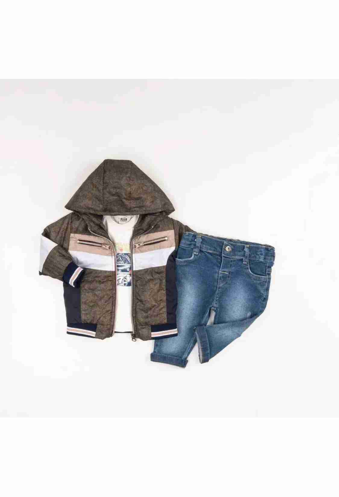 Baby Sets - Toptan Erkek Bebek 3'lü Pantolon, Ceket ve Tişört Takımı 6-24M 2035-1567 - Brand: Bubbly - Kids & Bby Clothes From TheBS Kids Turkey