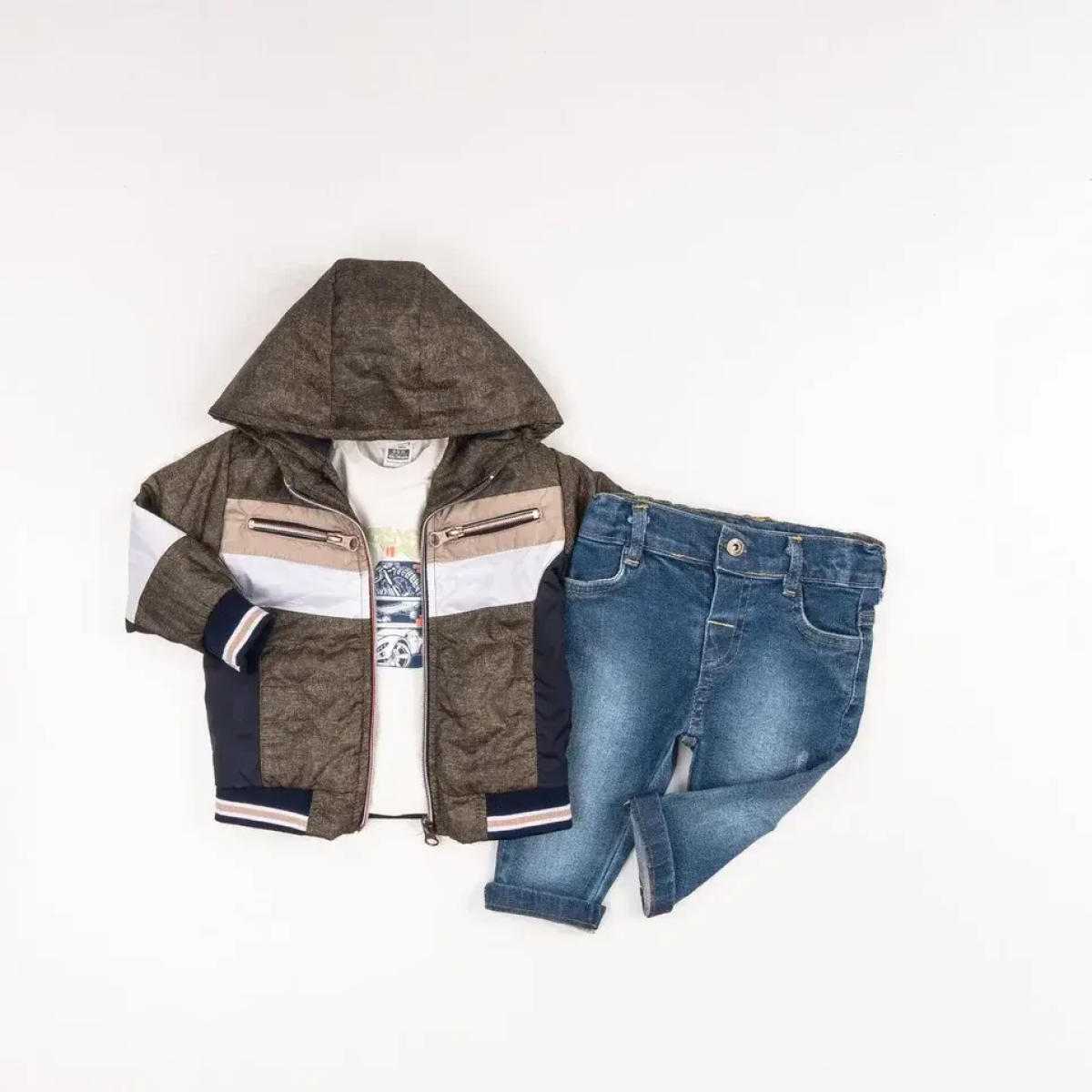 Baby Sets - Toptan Erkek Bebek 3'lü Pantolon, Ceket ve Tişört Takımı 6-24M 2035-1567 - Brand: Bubbly - Kids & Bby Clothes From TheBS Kids Turkey