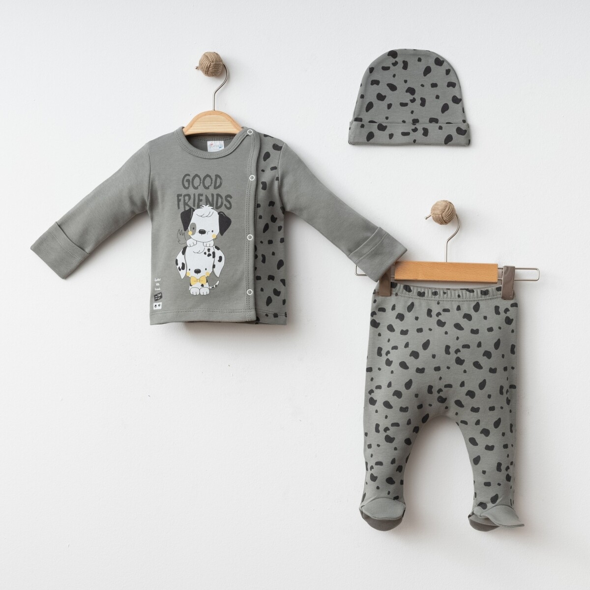 Newborn - Toptan Erkek Bebek 3'lü Yenidoğan Takımı 0-3M 2043-005005 - Brand: Gümüş Baby - Kids & Bby Clothes From TheBS Kids Turkey