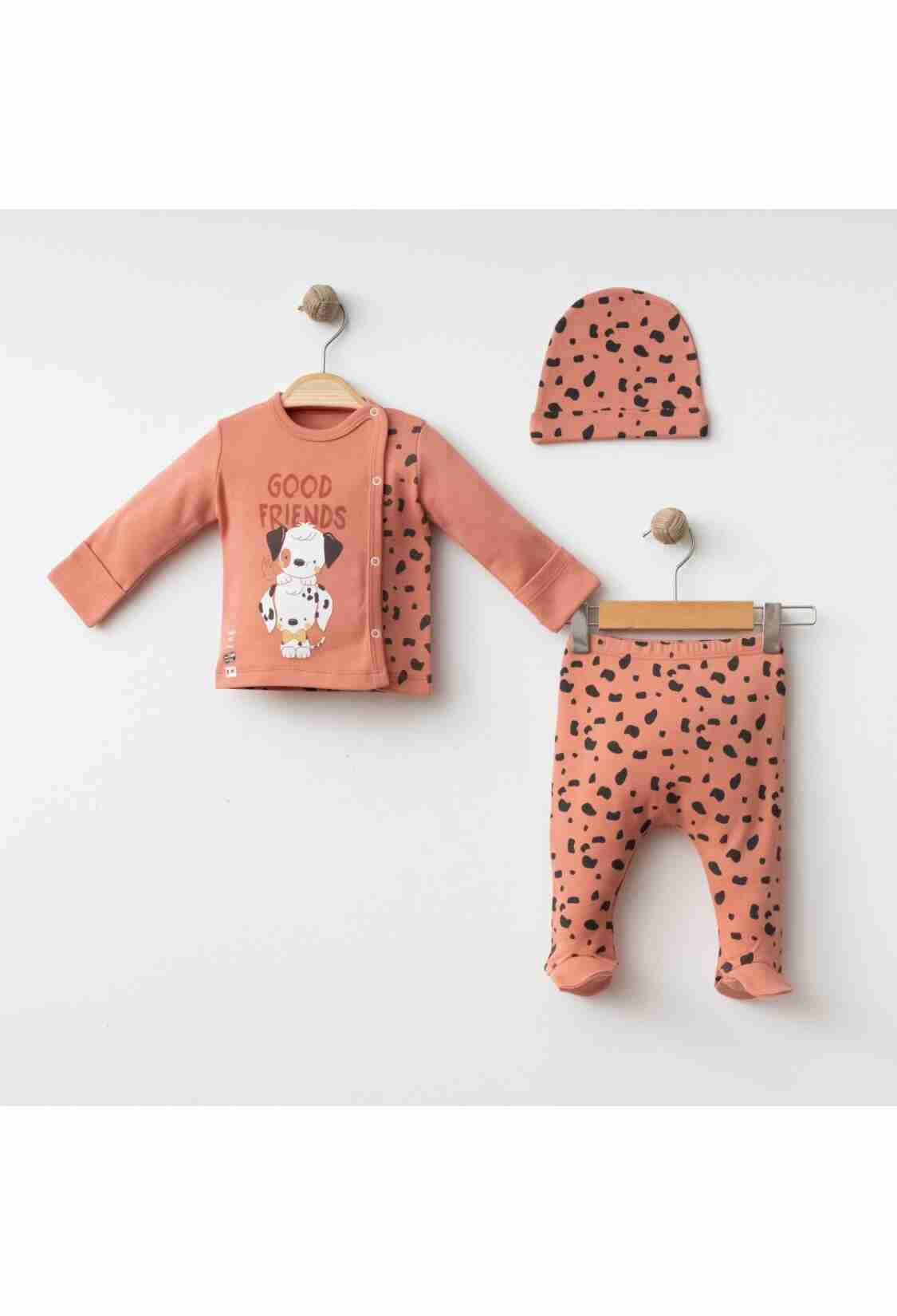 Newborn - Toptan Erkek Bebek 3'lü Yenidoğan Takımı 0-3M 2043-005005 - Brand: Gümüş Baby - Kids & Bby Clothes From TheBS Kids Turkey