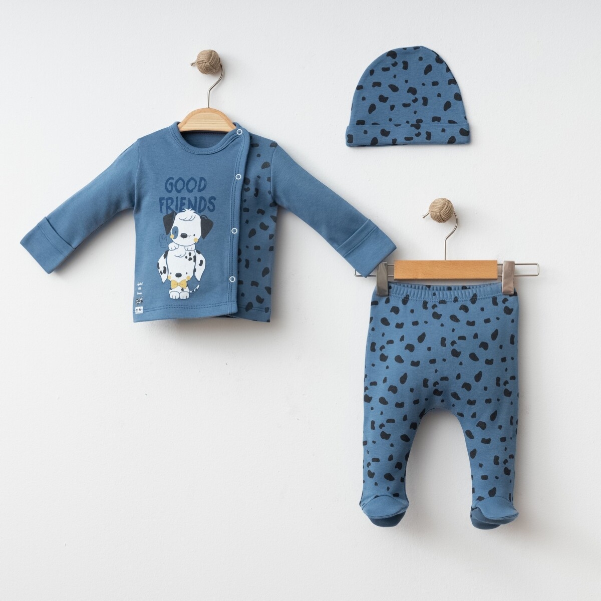 Newborn - Toptan Erkek Bebek 3'lü Yenidoğan Takımı 0-3M 2043-005005 - Brand: Gümüş Baby - Kids & Bby Clothes From TheBS Kids Turkey