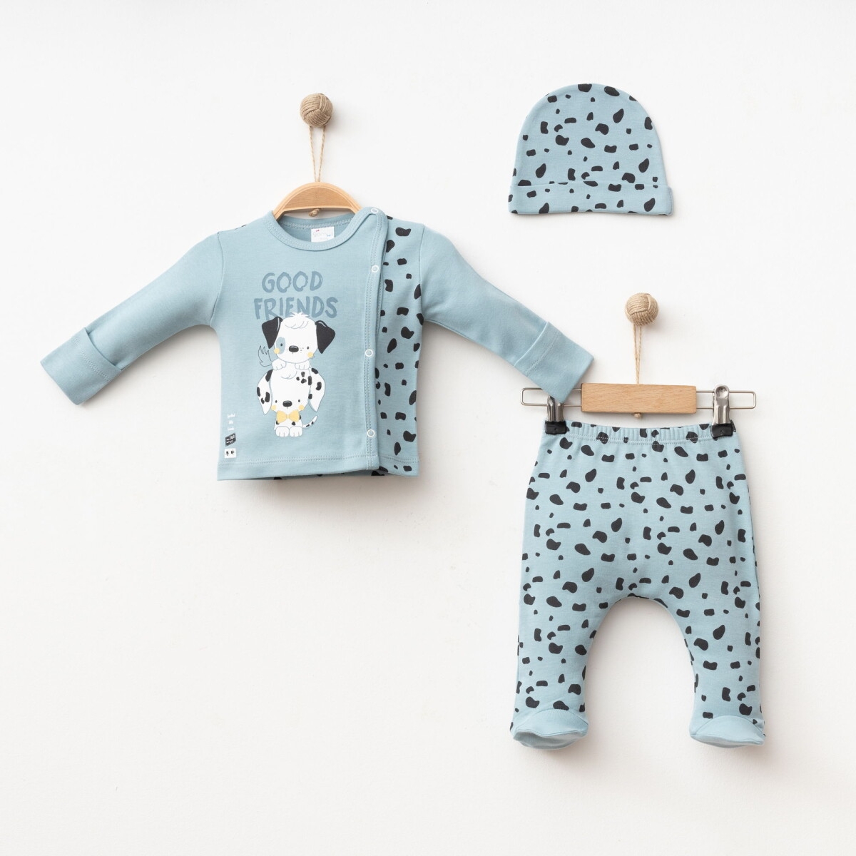 Newborn - Toptan Erkek Bebek 3'lü Yenidoğan Takımı 0-3M 2043-005005 - Brand: Gümüş Baby - Kids & Bby Clothes From TheBS Kids Turkey