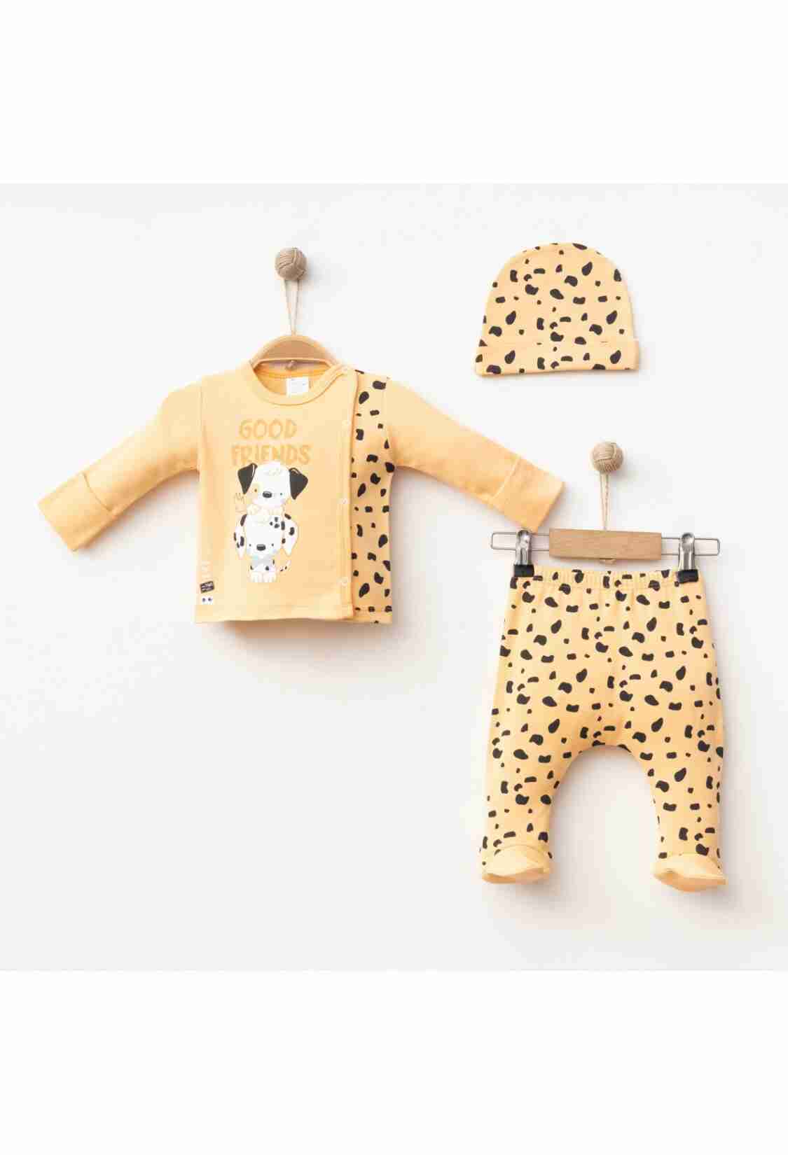 Newborn - Toptan Erkek Bebek 3'lü Yenidoğan Takımı 0-3M 2043-005005 - Brand: Gümüş Baby - Kids & Bby Clothes From TheBS Kids Turkey