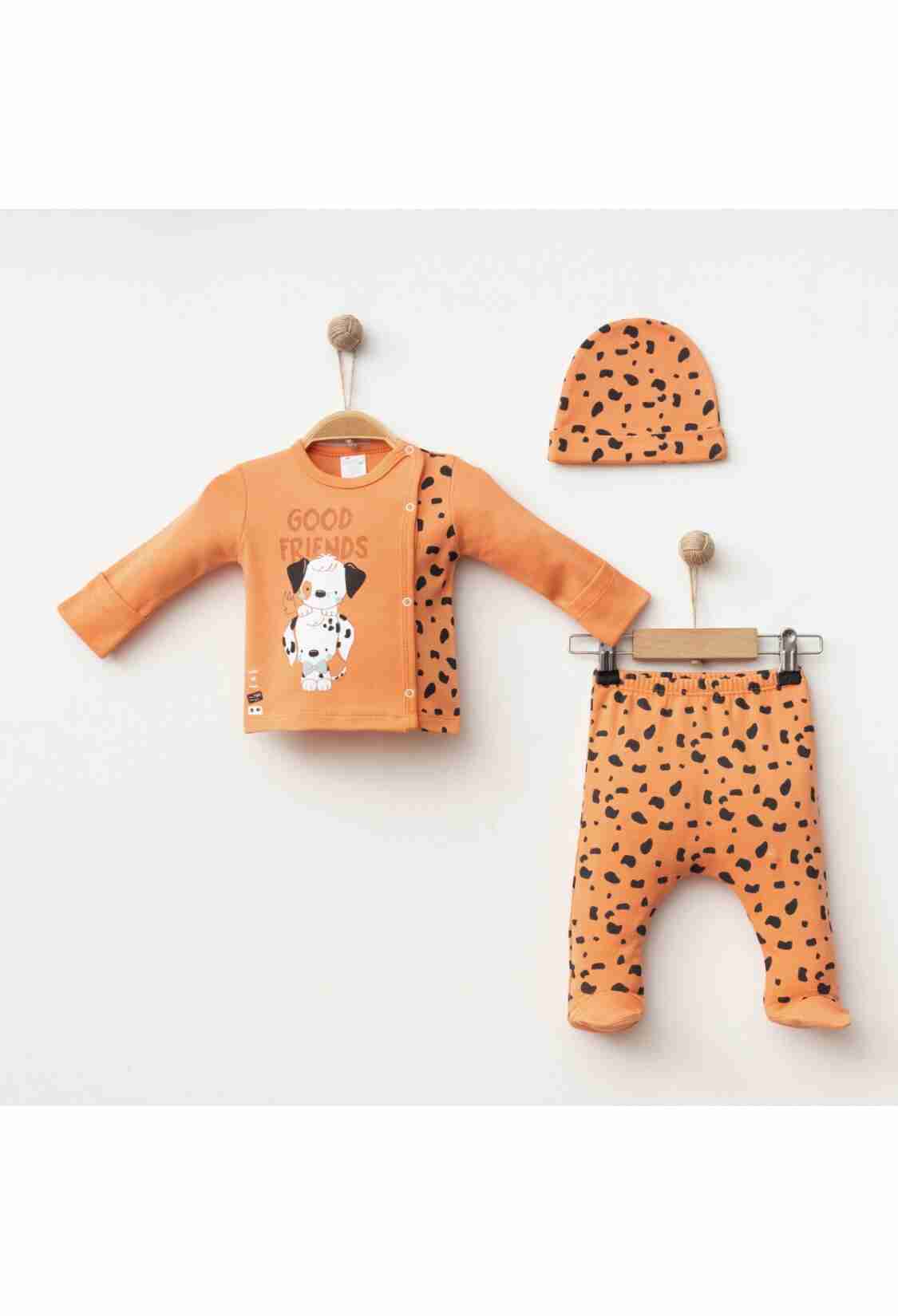 Newborn - Toptan Erkek Bebek 3'lü Yenidoğan Takımı 0-3M 2043-005005 - Brand: Gümüş Baby - Kids & Bby Clothes From TheBS Kids Turkey