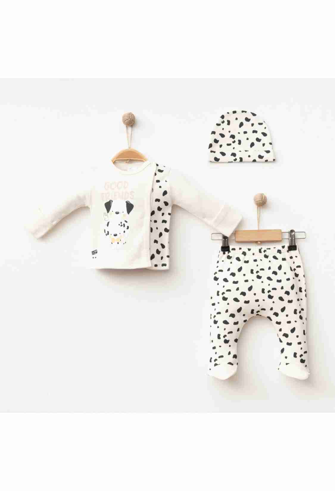 Newborn - Toptan Erkek Bebek 3'lü Yenidoğan Takımı 0-3M 2043-005005 - Brand: Gümüş Baby - Kids & Bby Clothes From TheBS Kids Turkey