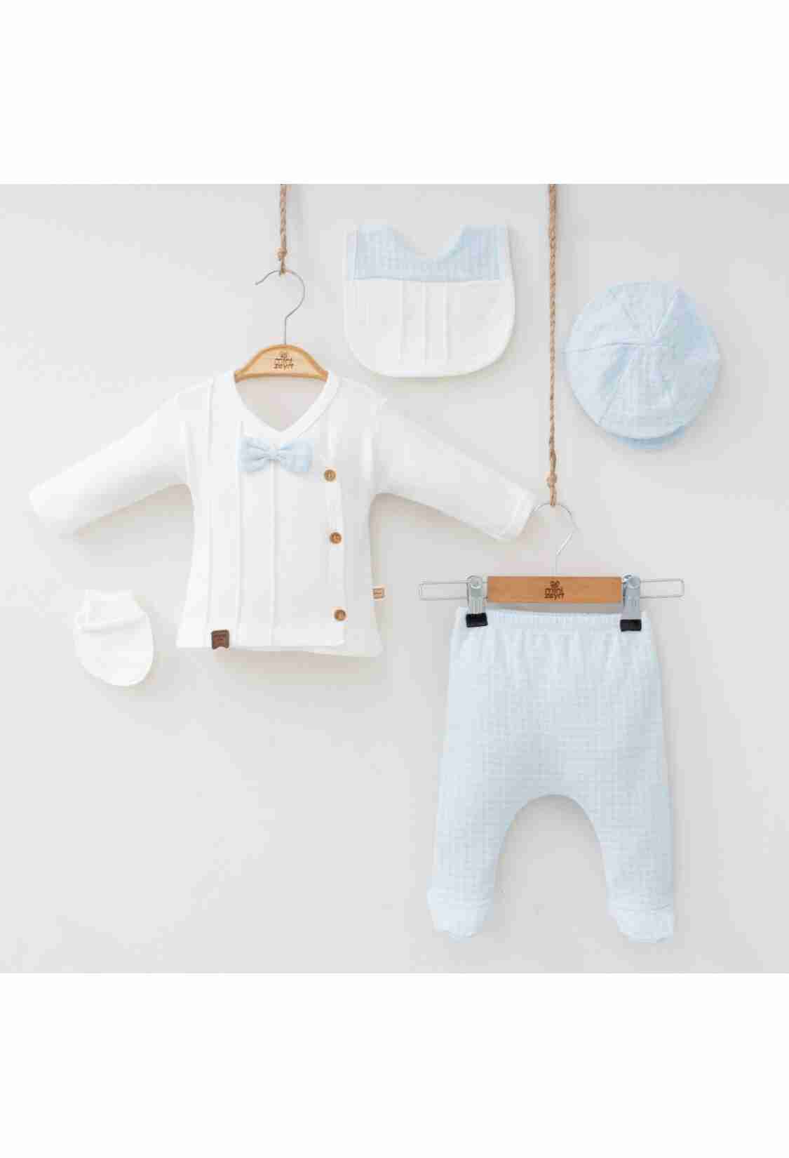 Newborn - Toptan Erkek Bebek 5'lü Yenidoğan Body Pantalon 0-3M 2014-7038 - Brand: Minizeyn - Kids & Bby Clothes From TheBS Kids Turkey