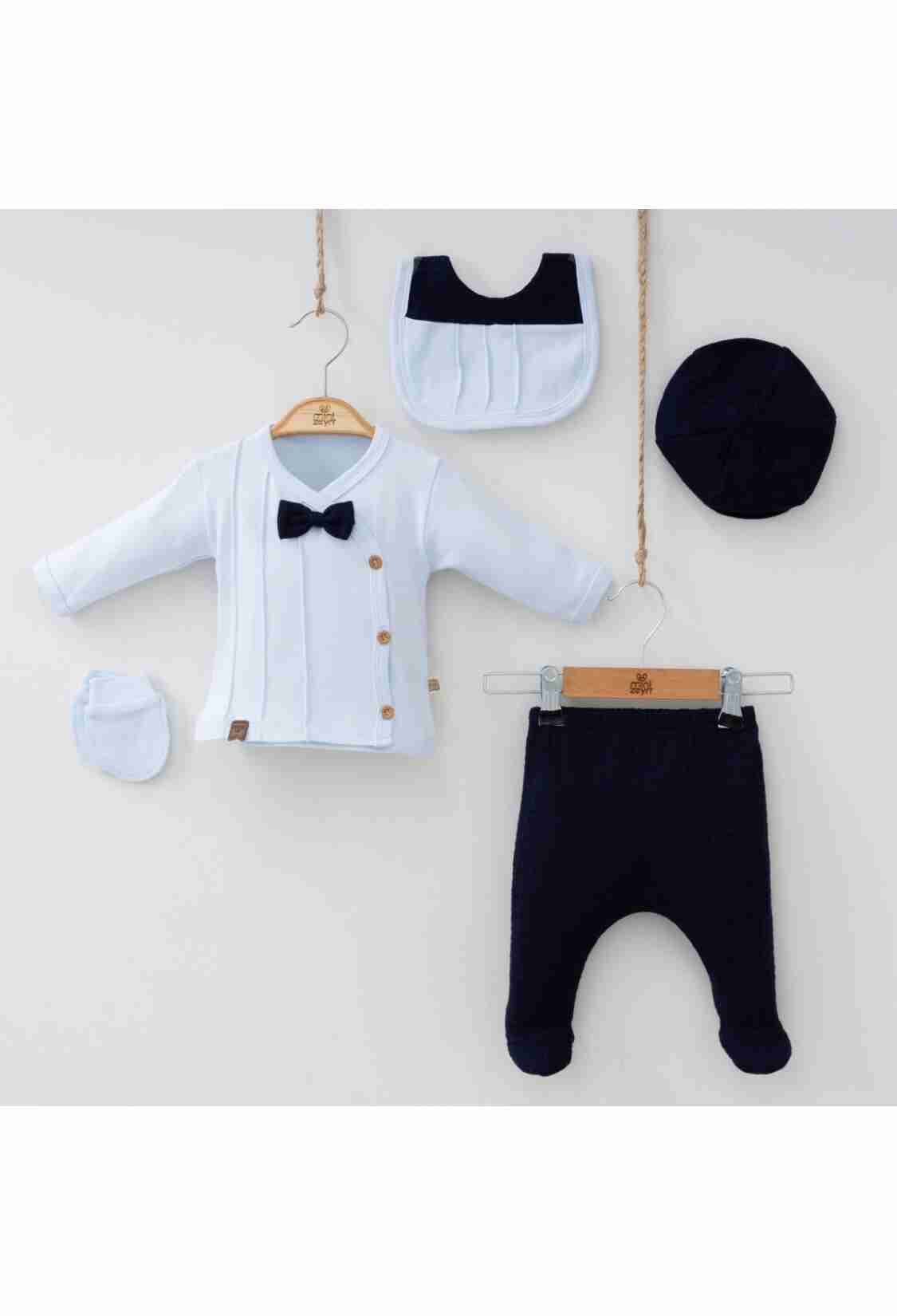 Newborn - Toptan Erkek Bebek 5'lü Yenidoğan Body Pantalon 0-3M 2014-7038 - Brand: Minizeyn - Kids & Bby Clothes From TheBS Kids Turkey