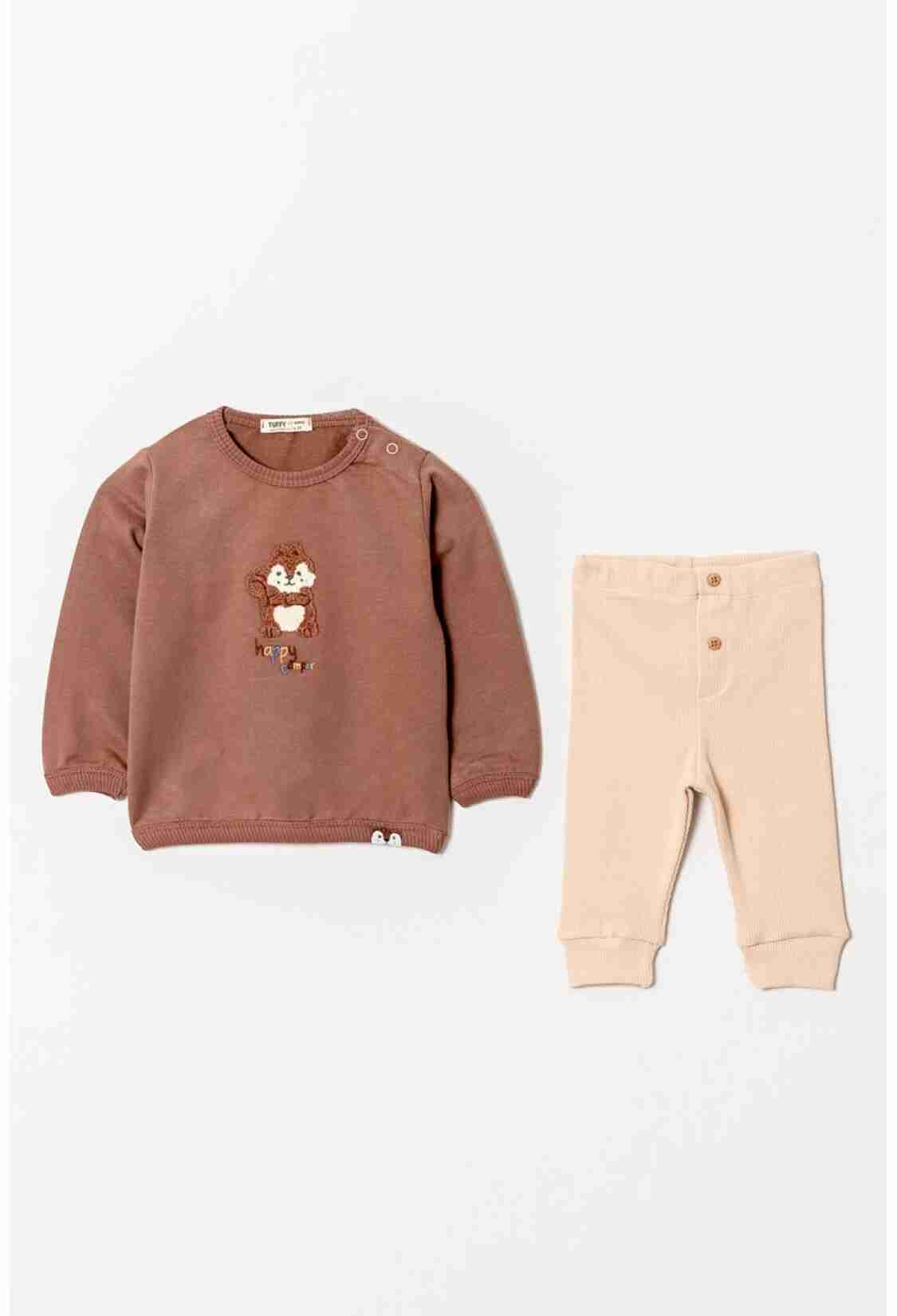 Baby Sets - Toptan Erkek Bebek Baskılı Eşofman Takımı 6-18M 1099-0802 - Brand: Tuffy - Kids & Bby Clothes From TheBS Kids Turkey