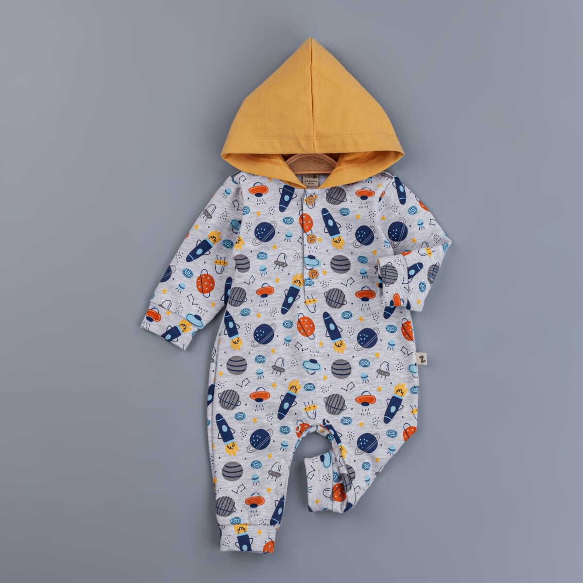 Baby Rompers and Overalls - Toptan Erkek Bebek Kapşonlu Tulum 3-12M 1097-4340 - Brand: BabyZ - Kids & Bby Clothes From TheBS Kids Turkey