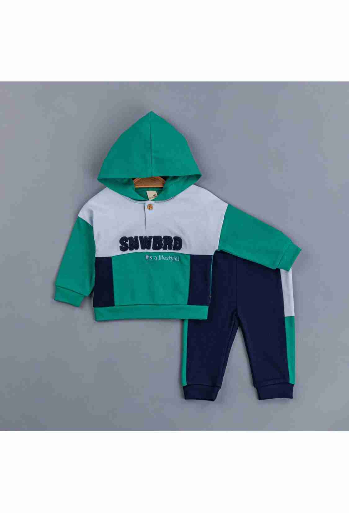 Baby Sets - Toptan Erkek Bebek Kapüşonlu Eşofman Takımı 6-24M 1097-4741 - Brand: BabyZ - Kids & Bby Clothes From TheBS Kids Turkey