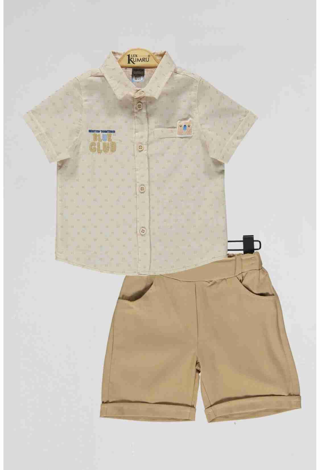 Boys' Sets - Toptan Erkek Çocuk 2'li Gömlek ve Şort Takım 2-5Y 1075-4086 - Brand: Kumru Bebe - Kids & Bby Clothes From TheBS Kids Turkey
