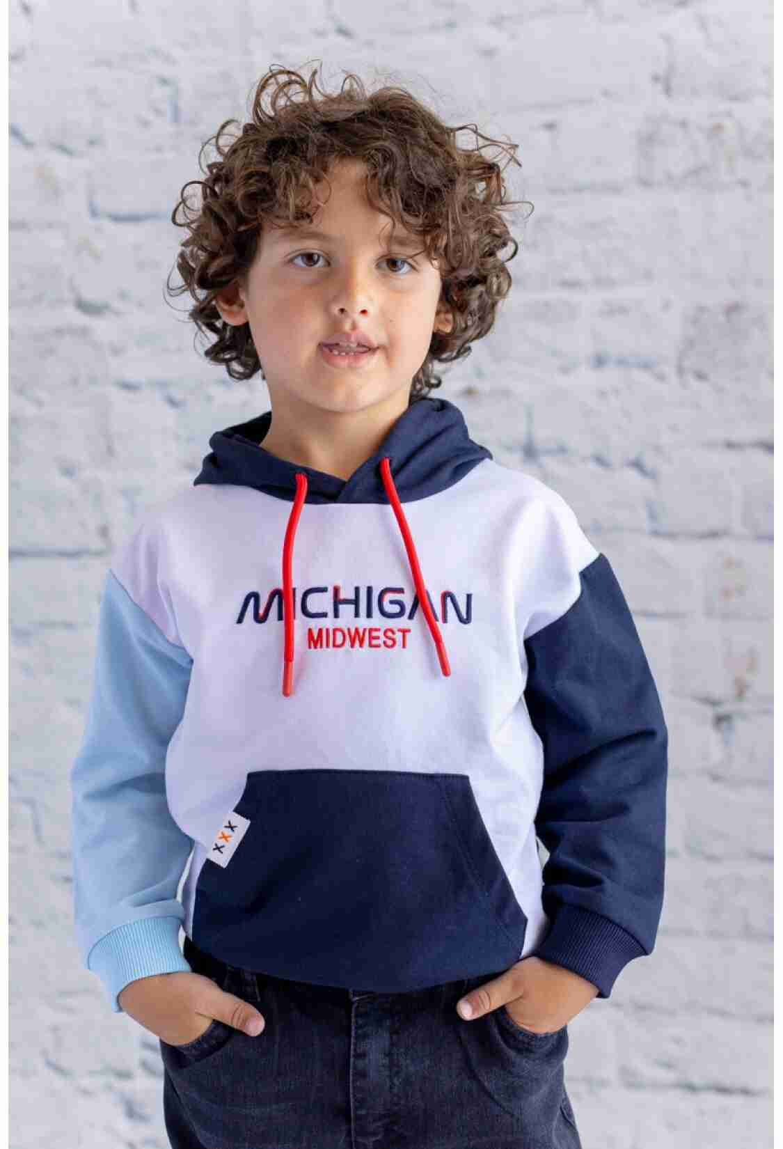 Boys' Tops - Toptan Erkek Çocuk Kapüşonlu Nakışlı Sweatshirt 1-12Y 1070-252Z3EZC63 - Brand: Zeyland - Kids & Bby Clothes From TheBS Kids Turkey