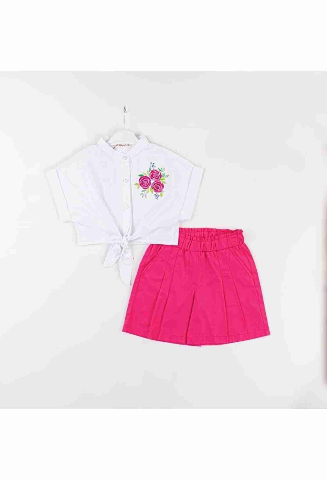 Girls' Suits - Toptan Kız Bebek 2'li Gömlek ve Şort Takımı 7-10Y 1016-24131 - Brand: Büşra Bebe - Kids & Bby Clothes From TheBS Kids Turkey
