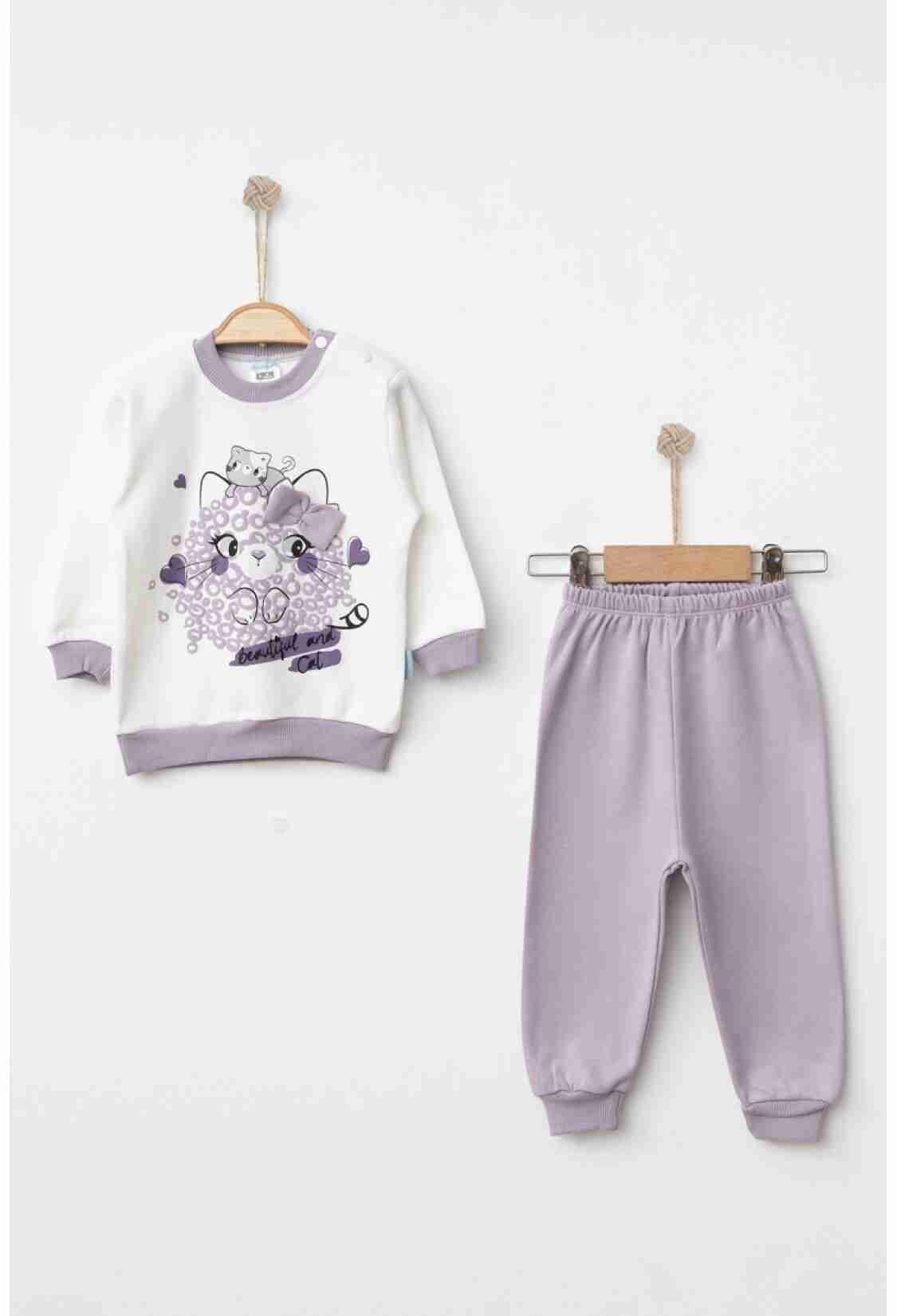 Baby Sets - Toptan Kız Bebek 2'li Pijama Takımı 9-18M 2017-2338 - Brand: Hoppidik - Kids & Bby Clothes From TheBS Kids Turkey