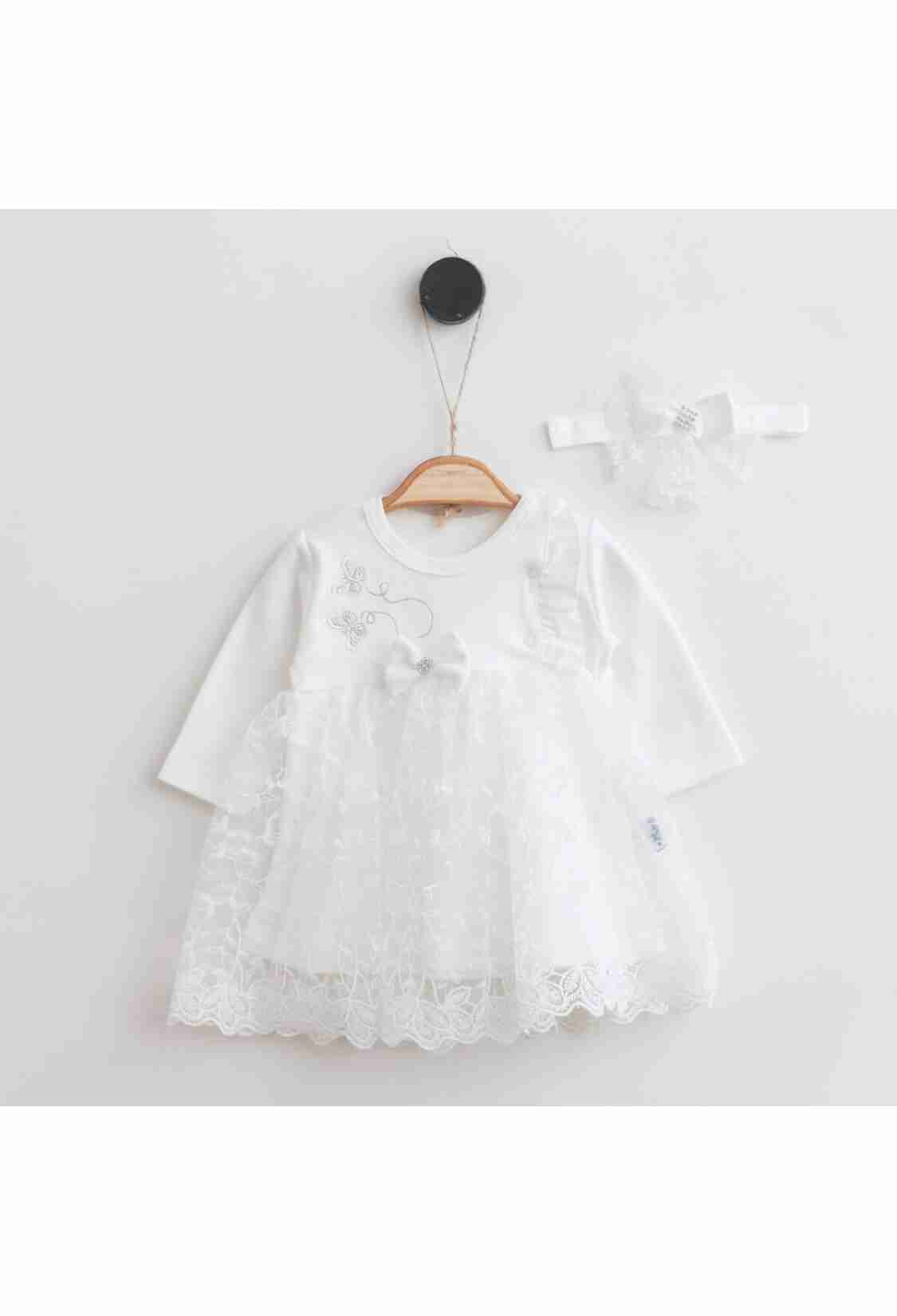 Baby Dress - Toptan Kız Bebek Bandanalı Elbise 0-12M 2019-2163 - Brand: Miniborn - Kids & Bby Clothes From TheBS Kids Turkey