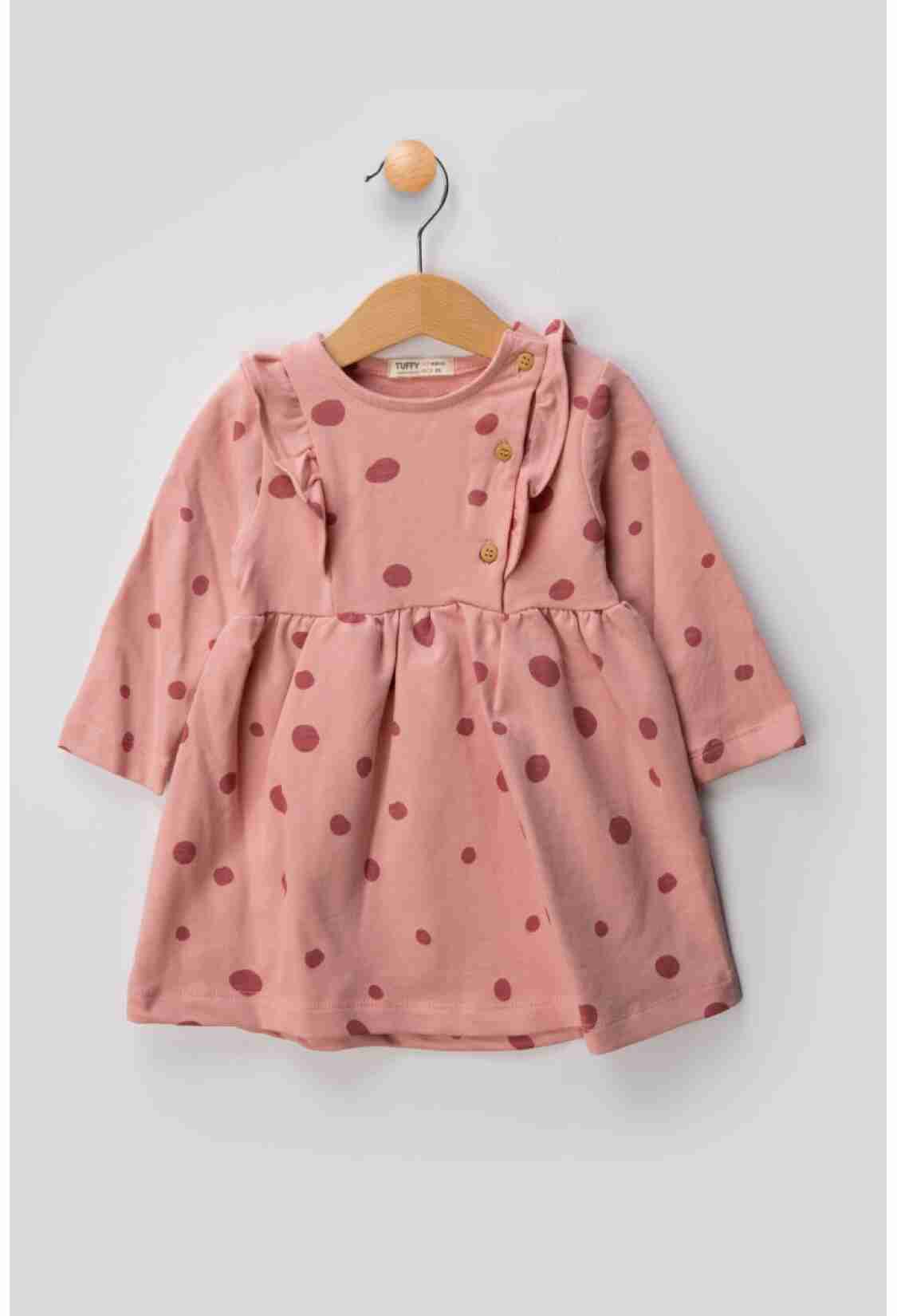 Baby Dress - Toptan Kız Bebek Çiçek Desenli Elbise 6-18M 1099-01019 - Brand: Tuffy - Kids & Bby Clothes From TheBS Kids Turkey