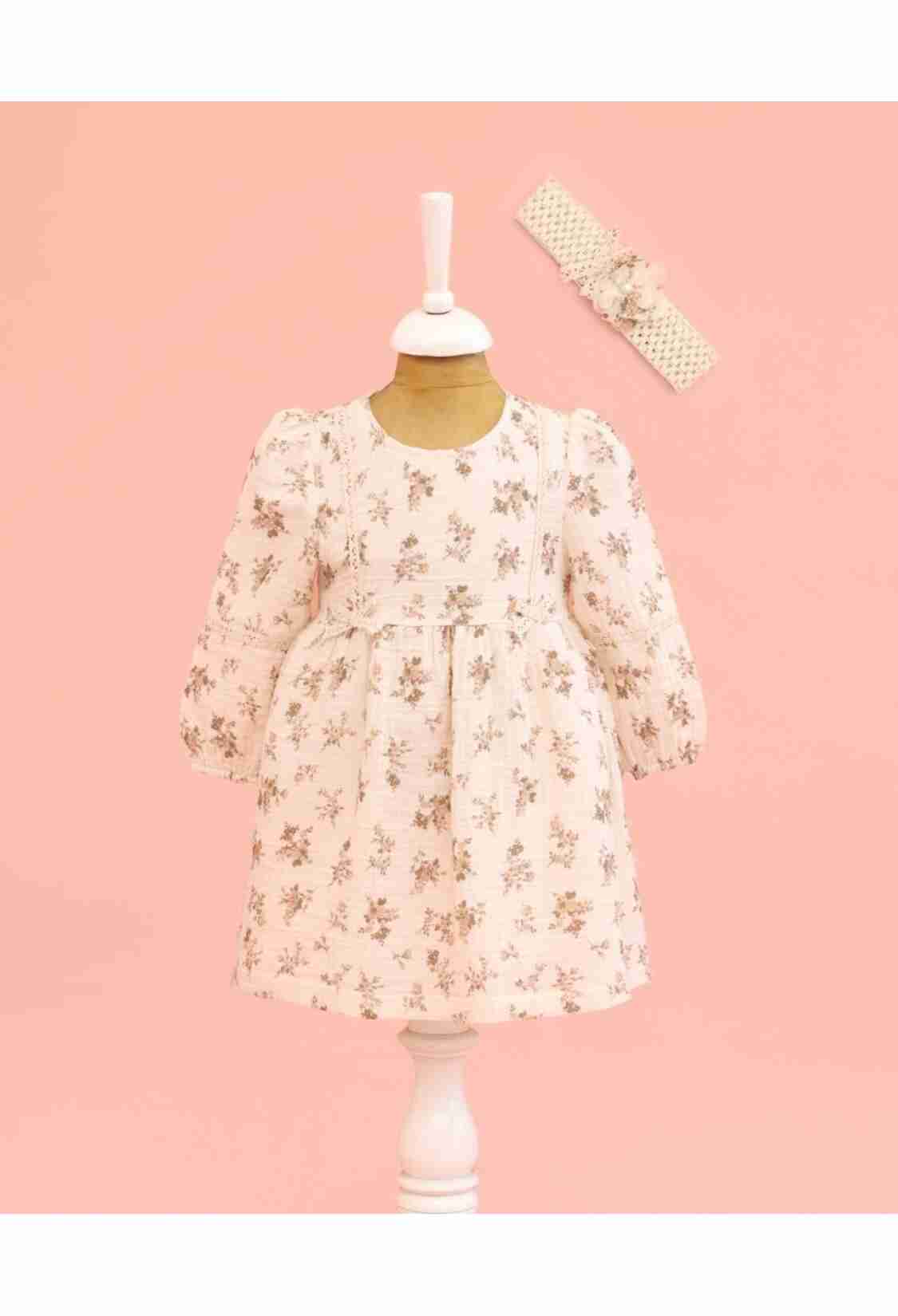 Baby Dress - Toptan Kız Bebek Çiçek Desenli Ellbise 6-18M 1049-6524 - Brand: Lilax - Kids & Bby Clothes From TheBS Kids Turkey