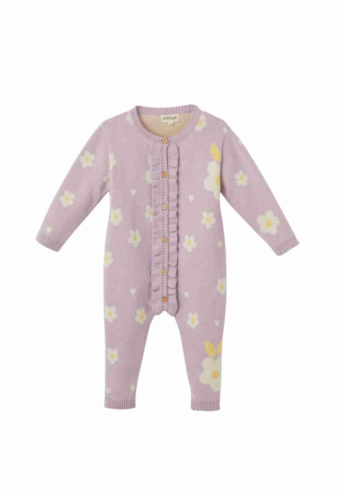 Baby Rompers and Overalls - Toptan Kız Bebek Organik Pamuk Tulum 3-18M 1061-21133 - Brand: Uludağ Triko - Kids & Bby Clothes From TheBS Kids Turkey