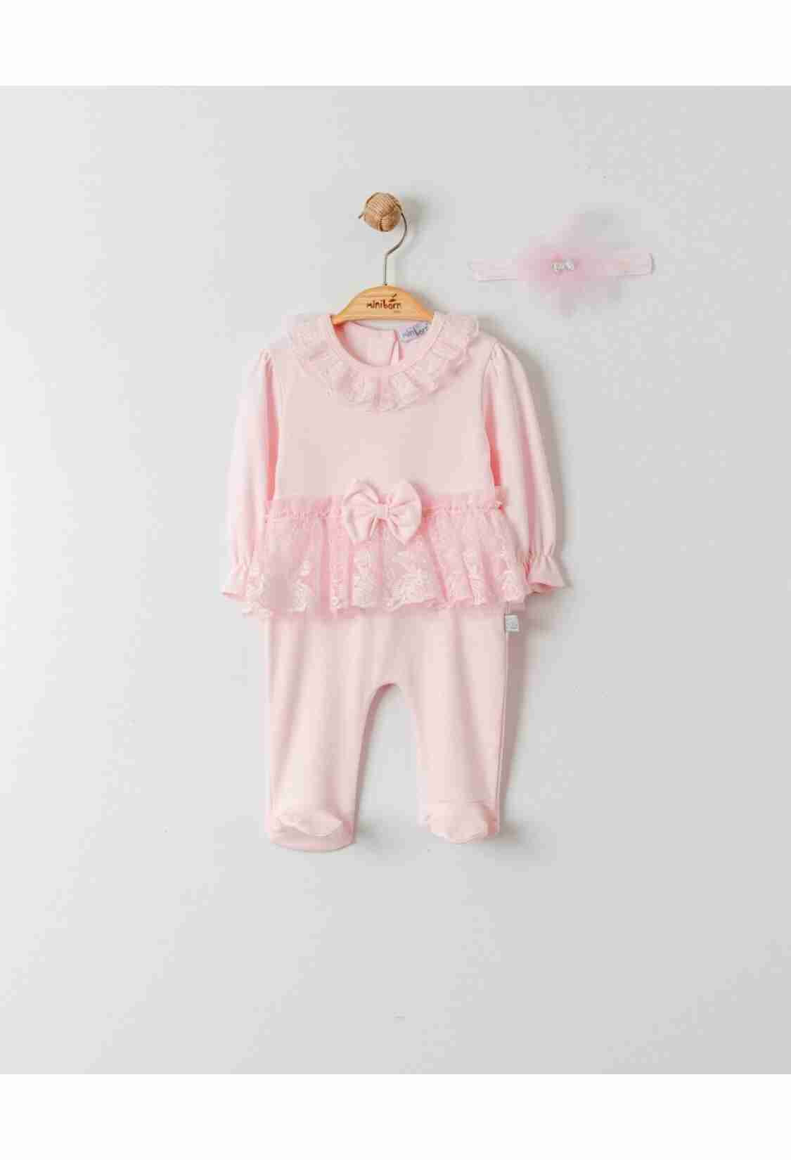 Baby Rompers and Overalls - Toptan Kız Bebek Taçlı Tulum 0-6M 2019-6289 - Brand: Miniborn - Kids & Bby Clothes From TheBS Kids Turkey