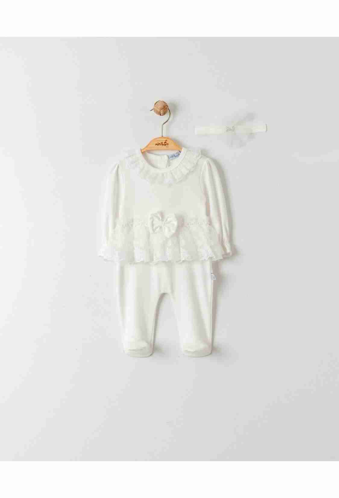 Baby Rompers and Overalls - Toptan Kız Bebek Taçlı Tulum 0-6M 2019-6289 - Brand: Miniborn - Kids & Bby Clothes From TheBS Kids Turkey