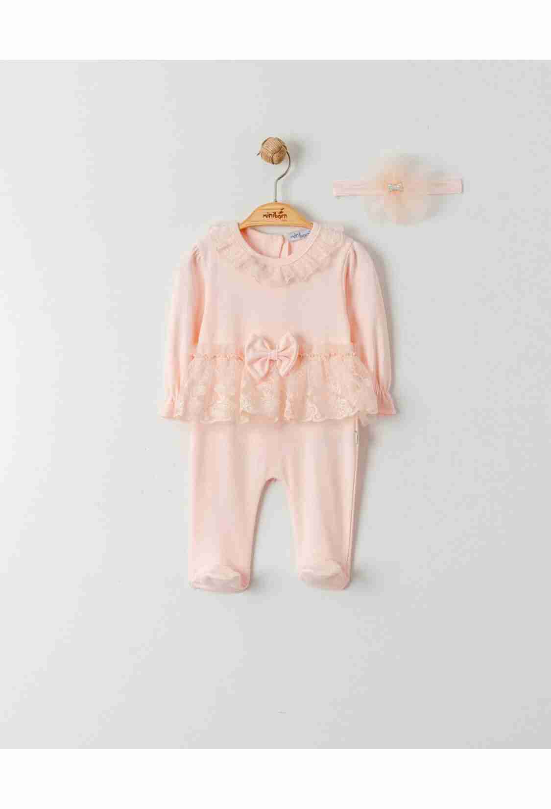 Baby Rompers and Overalls - Toptan Kız Bebek Taçlı Tulum 0-6M 2019-6289 - Brand: Miniborn - Kids & Bby Clothes From TheBS Kids Turkey