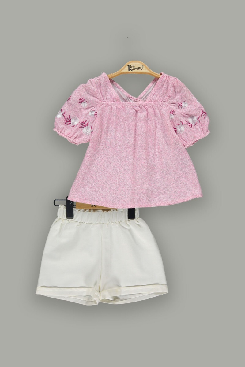 Girls’ Tops – Toptan Kız Çocuk 2’li Bluz ve Şort Takım 2-5Y 1075-3655 – Brand: Kumru Bebe – Kids & Bby Clothes From TheBS Kids Turkey