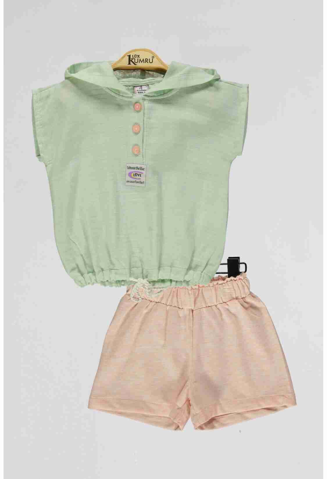 Girls' Suits - Toptan Kız Çocuk 2'li Bluz ve Şort Takım 2-5Y 1075-4114 - Brand: Kumru Bebe - Kids & Bby Clothes From TheBS Kids Turkey