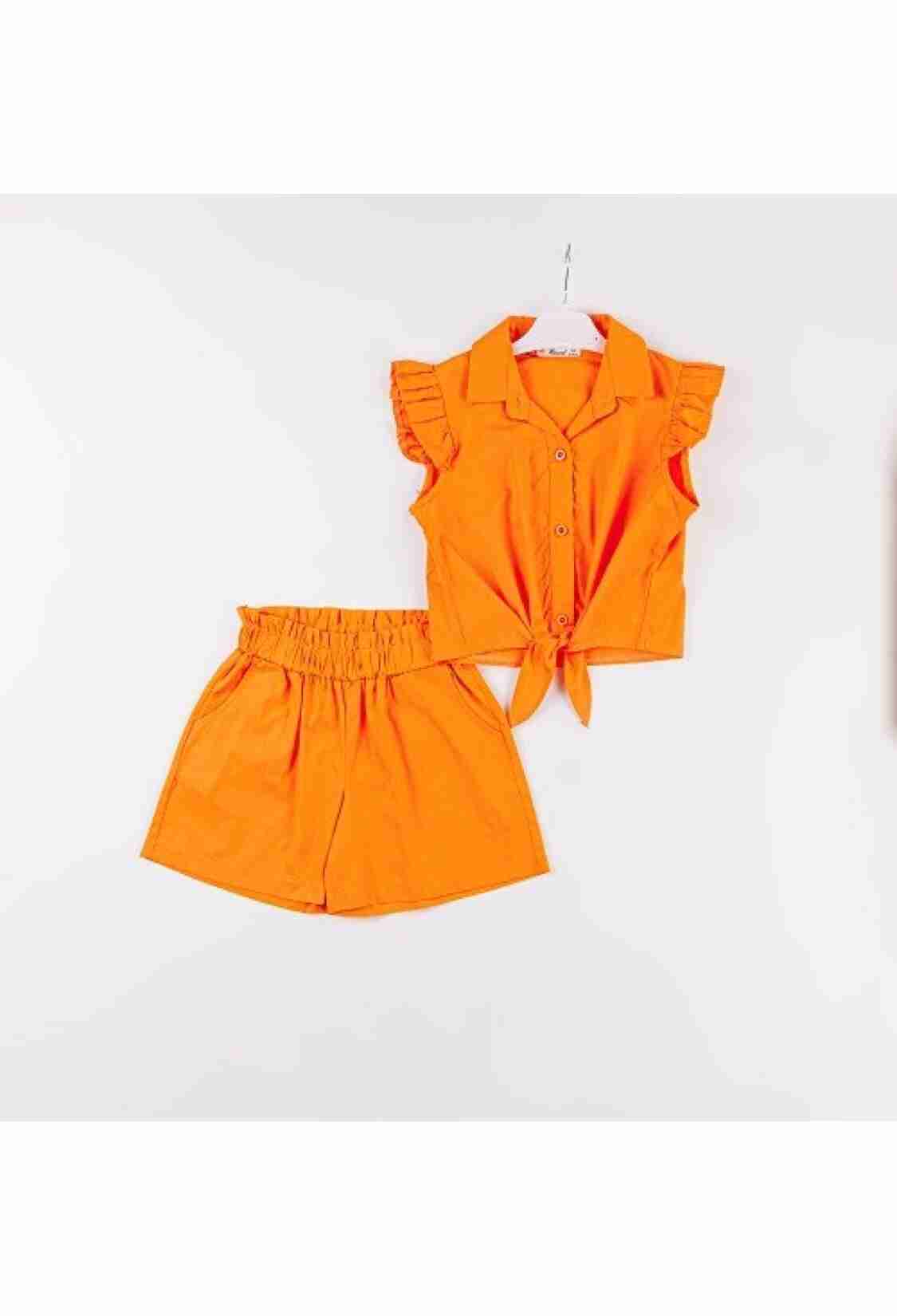 Girls' Suits - Toptan Kız Çocuk 2'li Bluz ve Şort Takımı 7-10Y 1016-24129 - Brand: Büşra Bebe - Kids & Bby Clothes From TheBS Kids Turkey